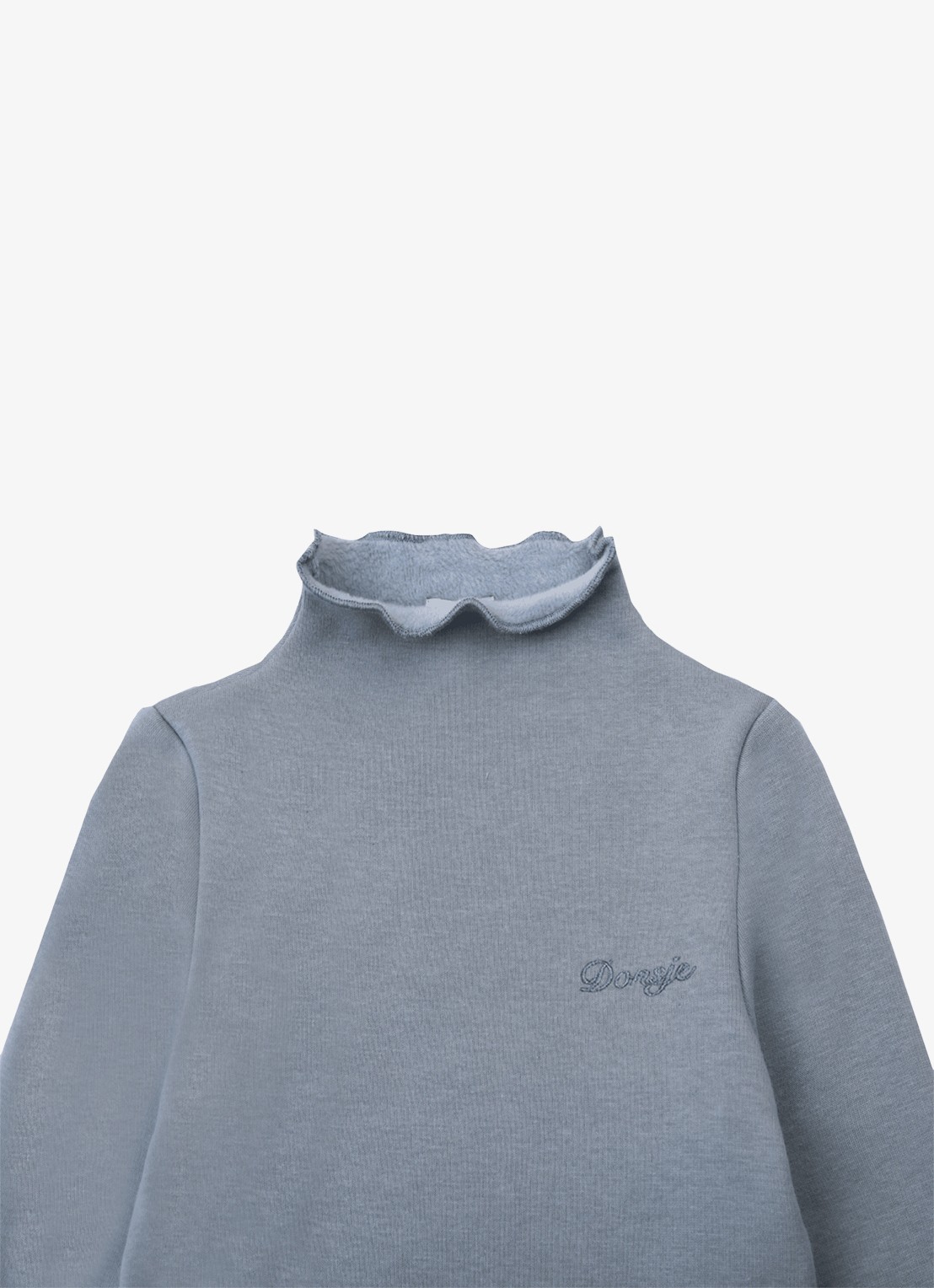 Donsje Amsterdam Jotte longsleeve met logoborduring - detail 4 blauw