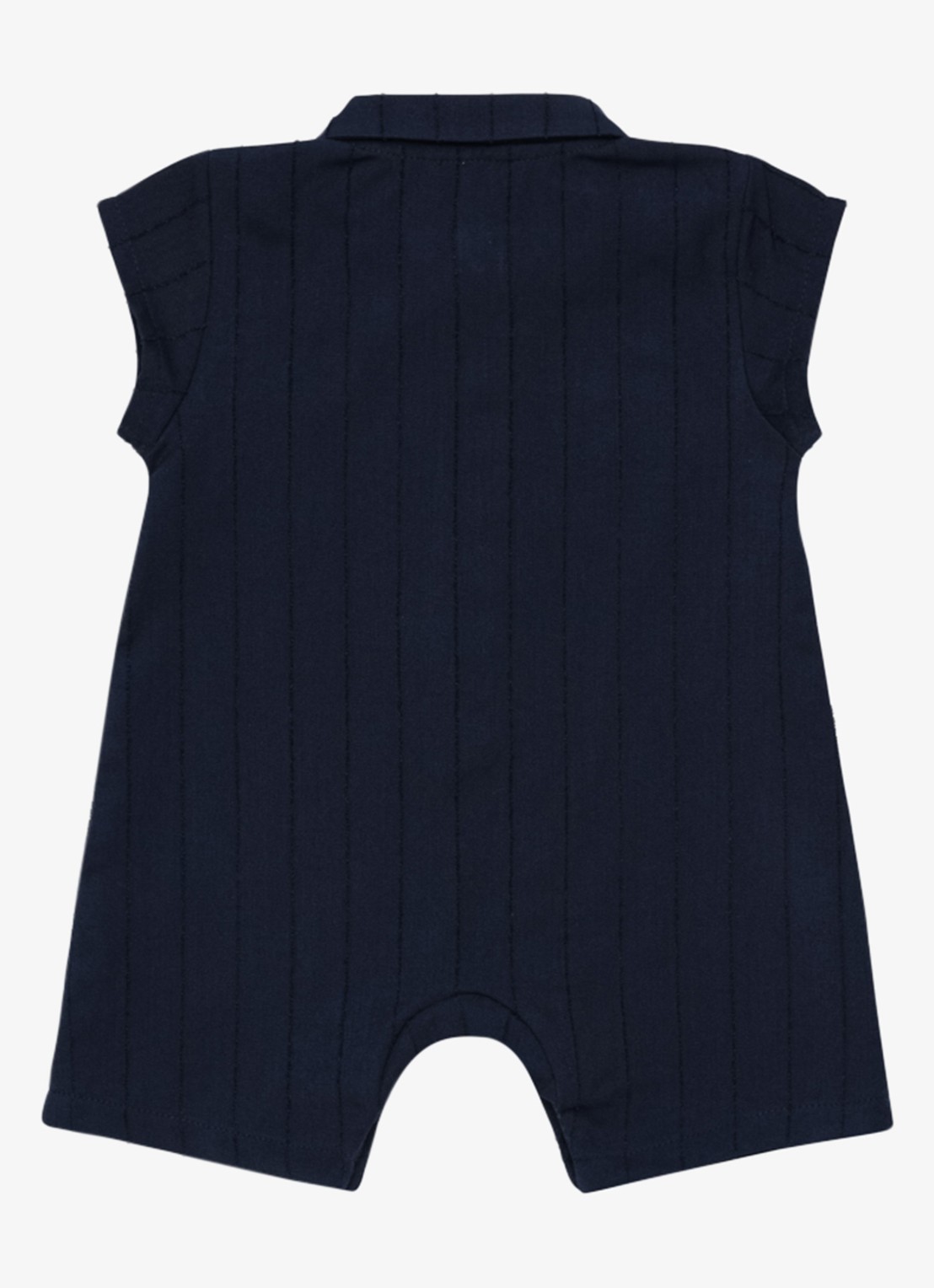 Donsje Amsterdam Kajani ribgebreide playsuit met logoborduring - achterkant 3 beige