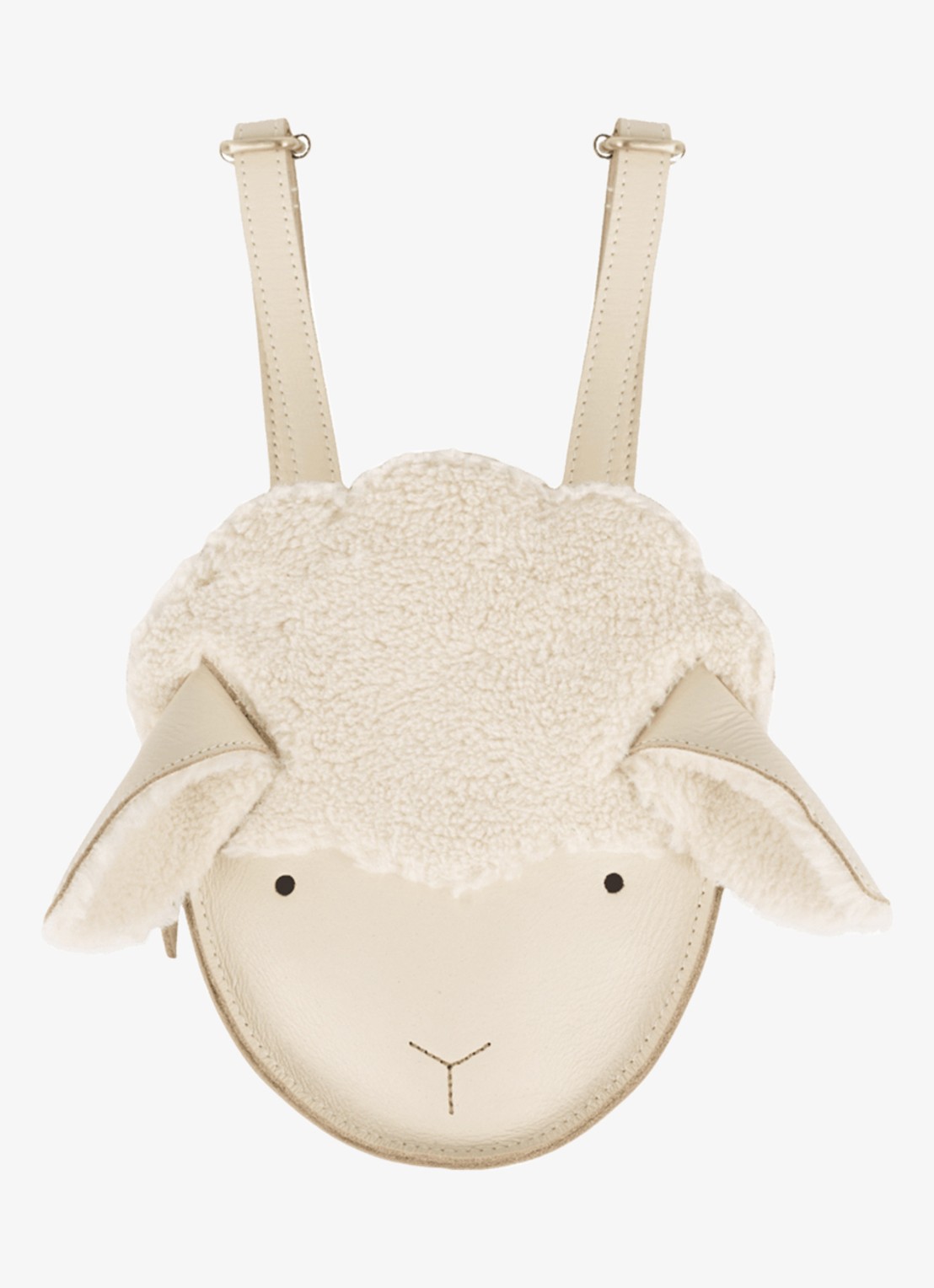 Donsje Amsterdam Kapi Exclusive Backpack | Lammy - voorkant 3 creme