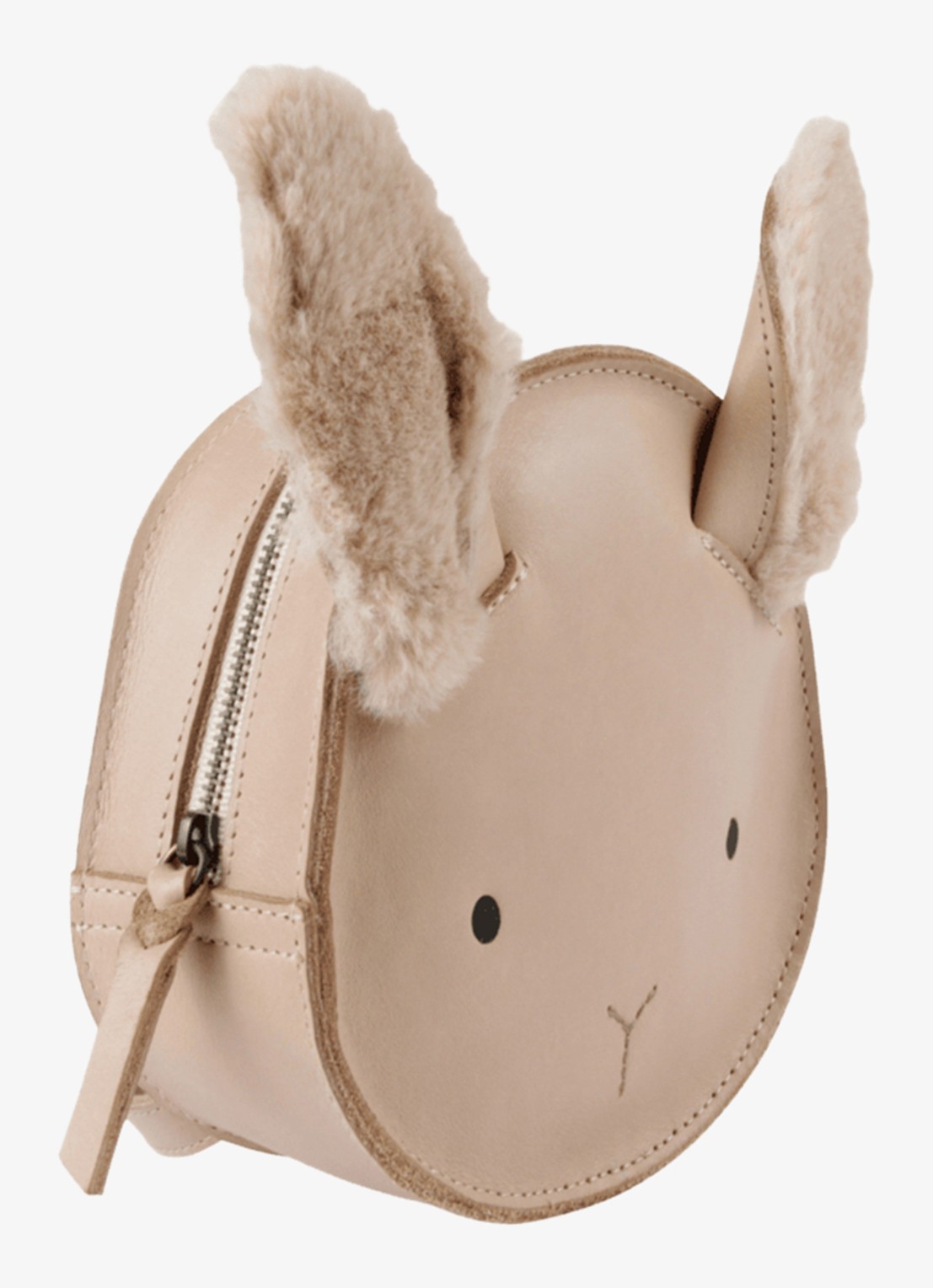 Donsje Amsterdam Kapi Fluffy Bunny rugzak - detail lichtbruin