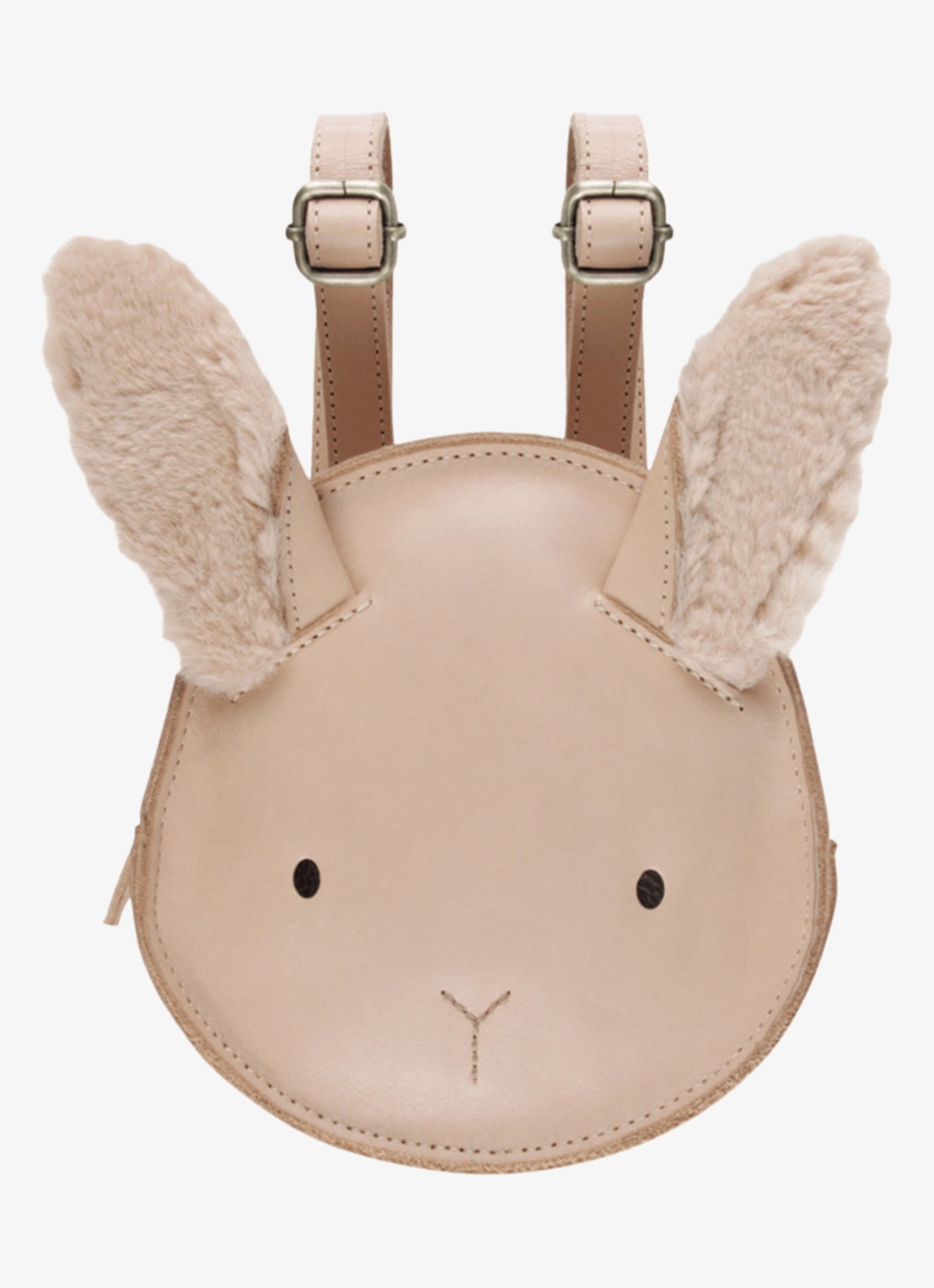 Donsje Amsterdam Kapi Fluffy Bunny rugzak - voorkant 2 lichtbruin