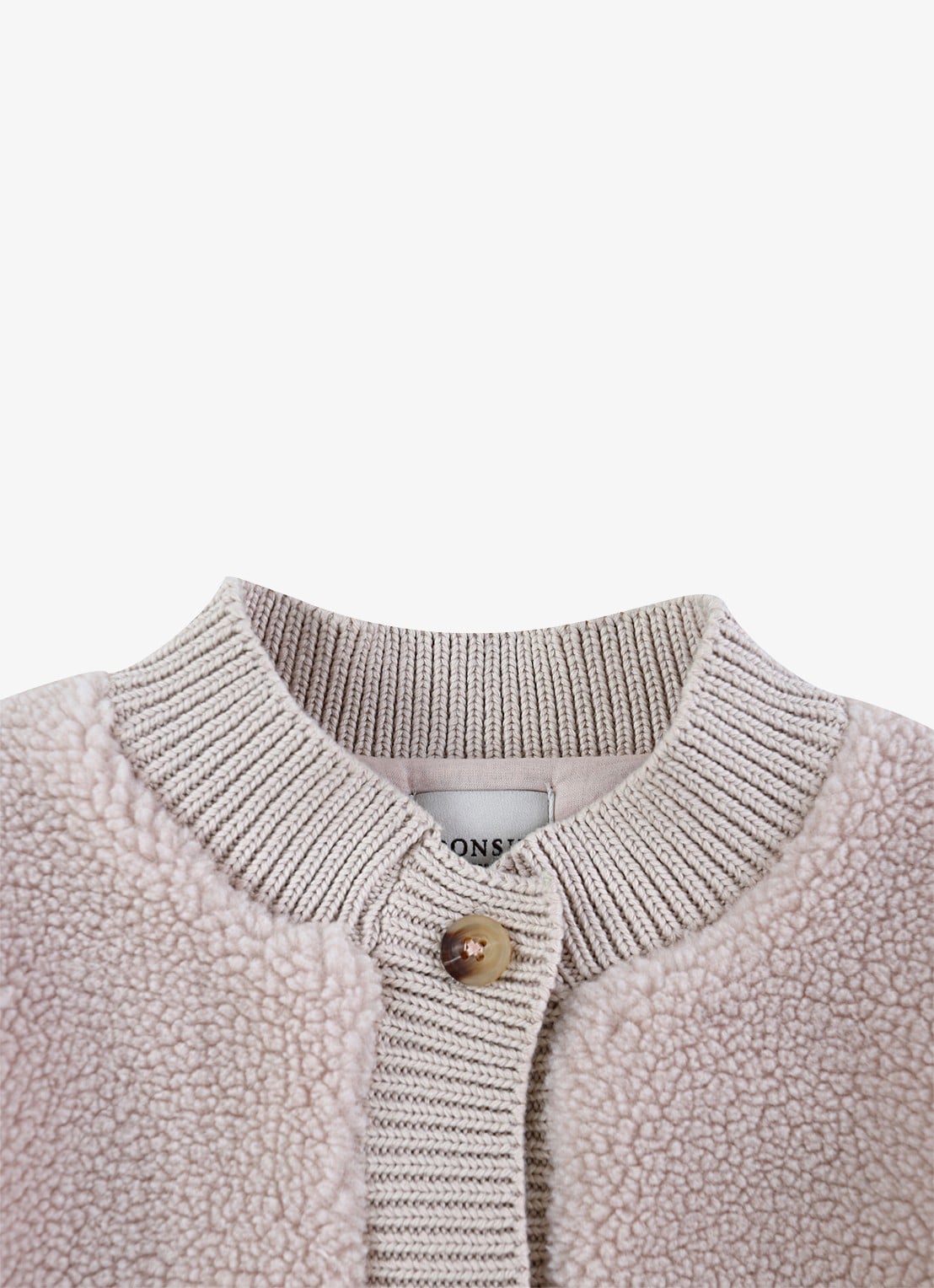 Donsje Amsterdam Karai vest van teddy - detail 3 roze