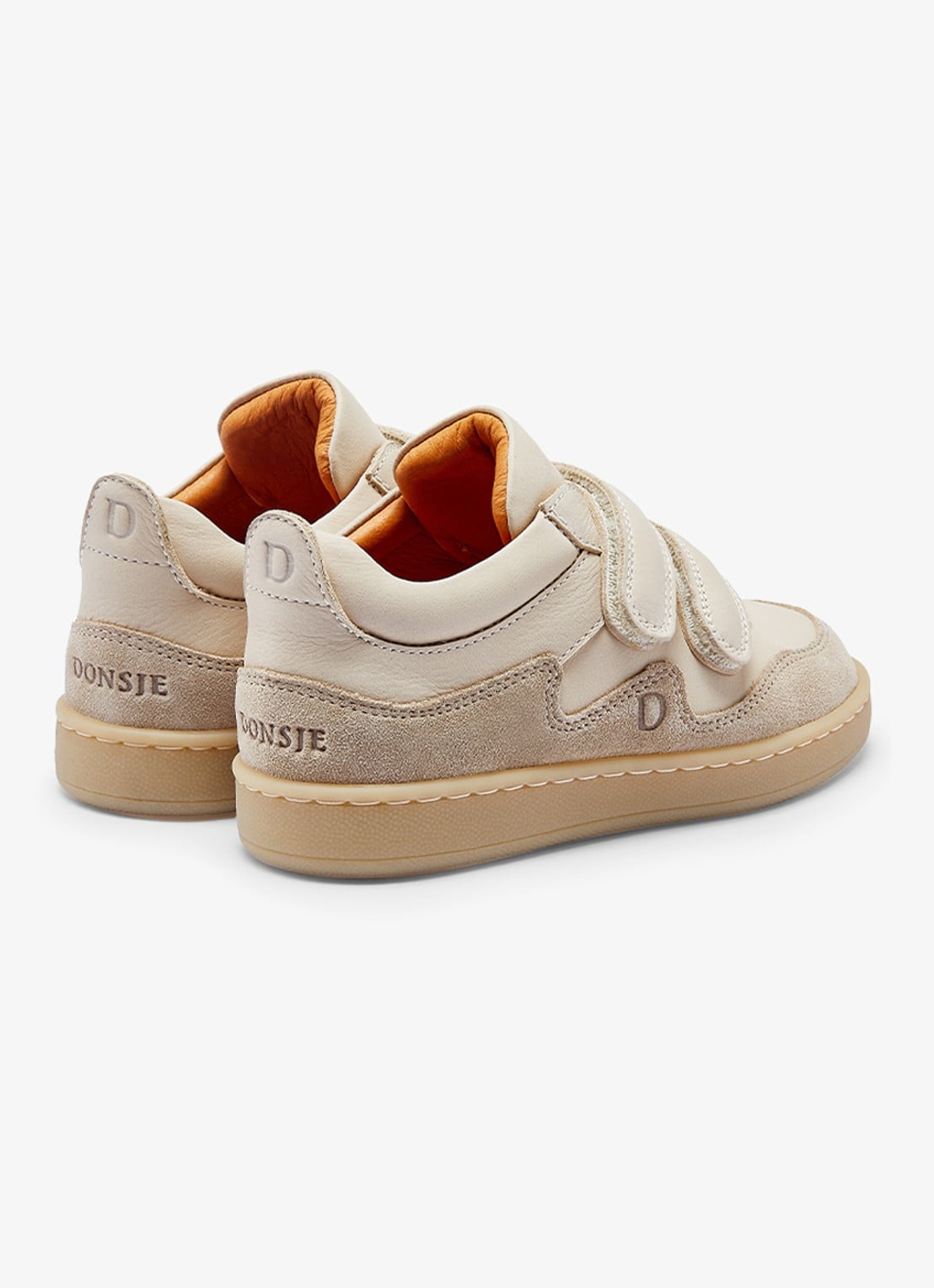 Donsje Amsterdam Kesio sneaker van leer - detail gebroken wit