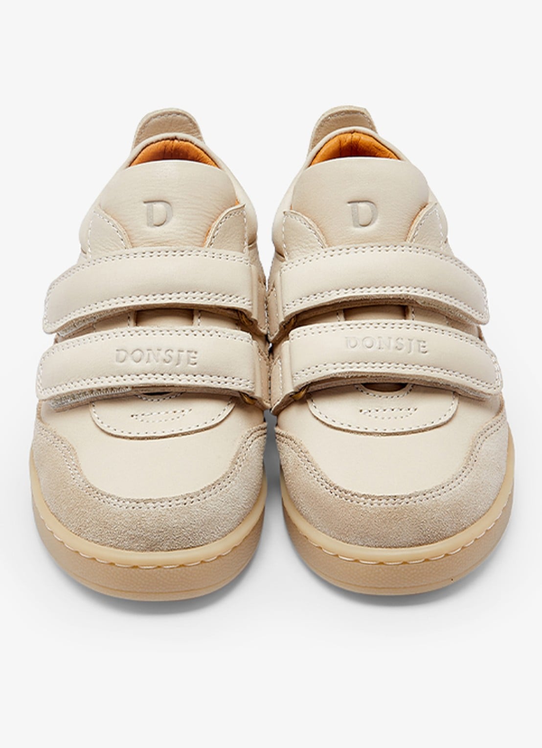 Donsje Amsterdam Kesio sneaker van leer - voorkant 3 gebroken wit