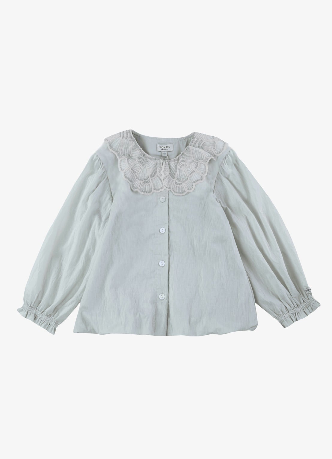 Donsje Amsterdam Kieke blouse met kraag - voorkant 2 grijs