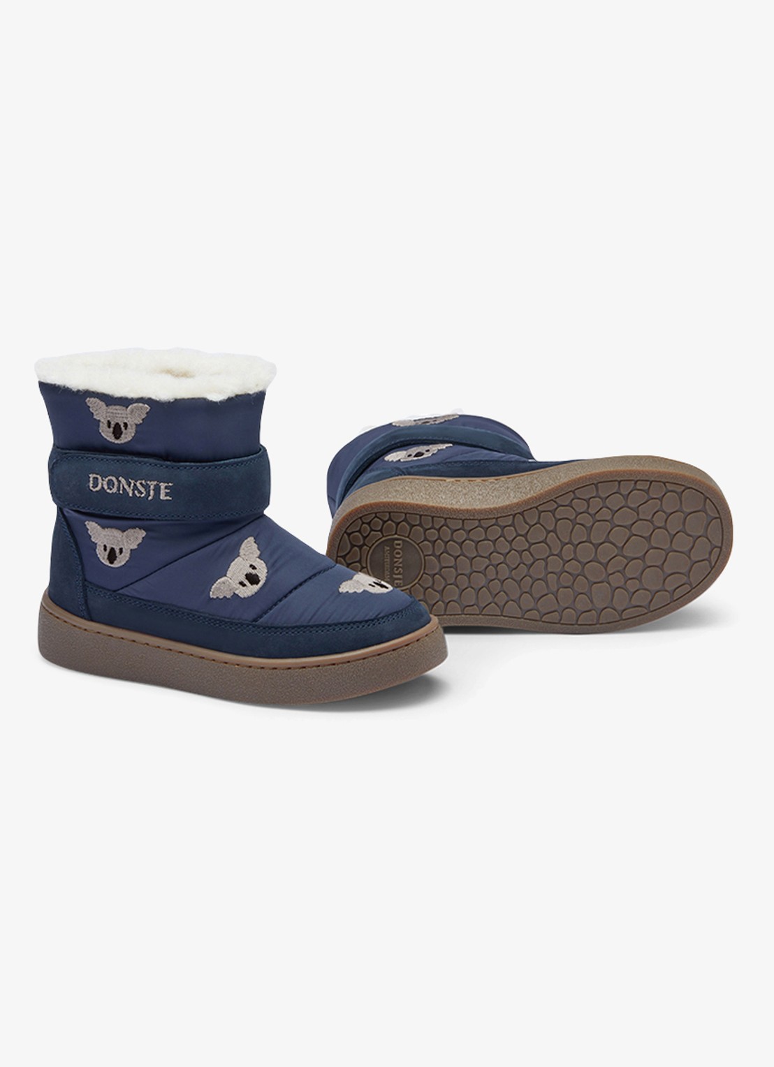 Donsje Amsterdam Kitto snowboot met borduring - detail 5 donkerblauw