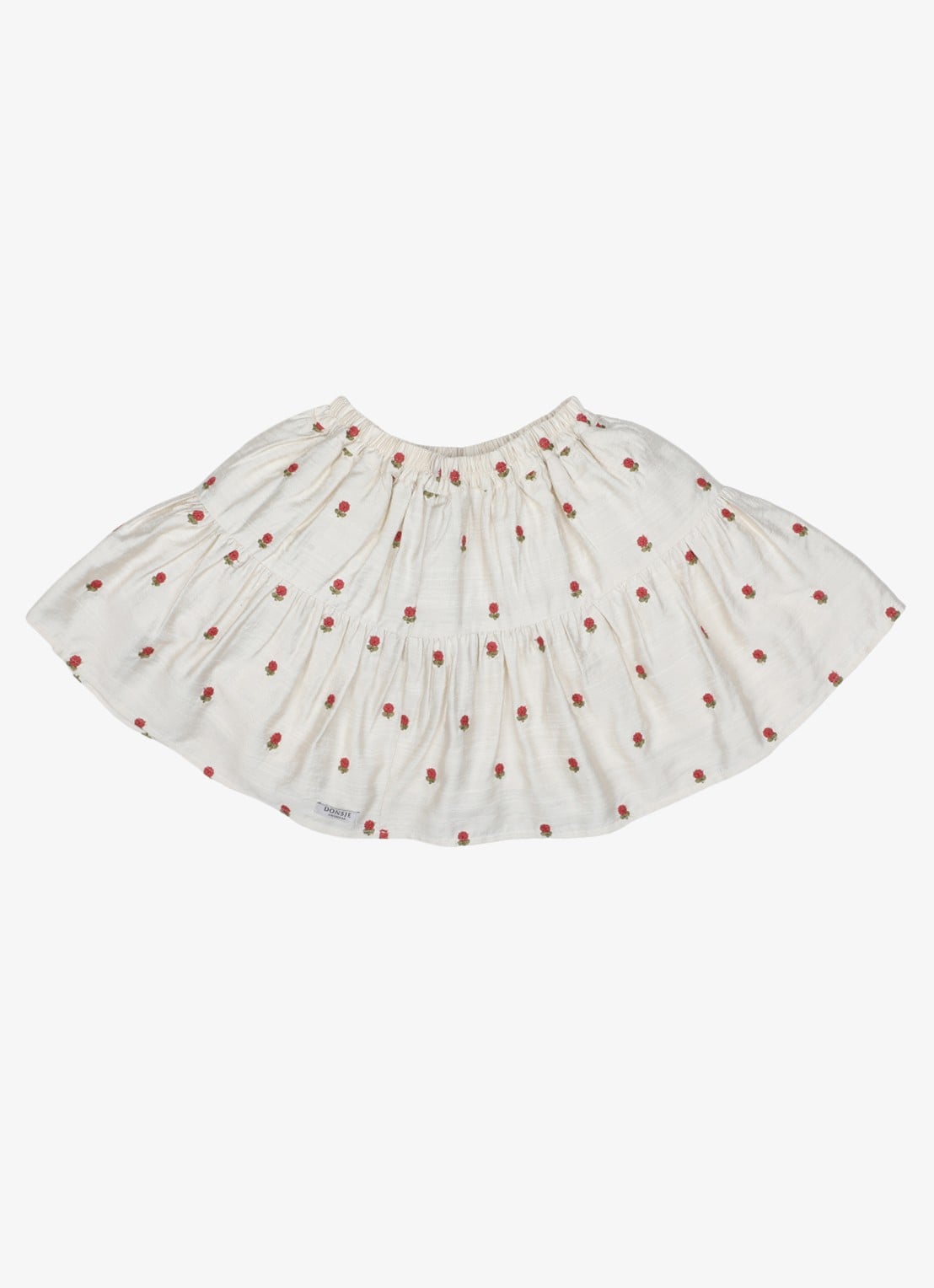 Donsje Amsterdam Lazie Red Roses rok met borduring - achterkant zand