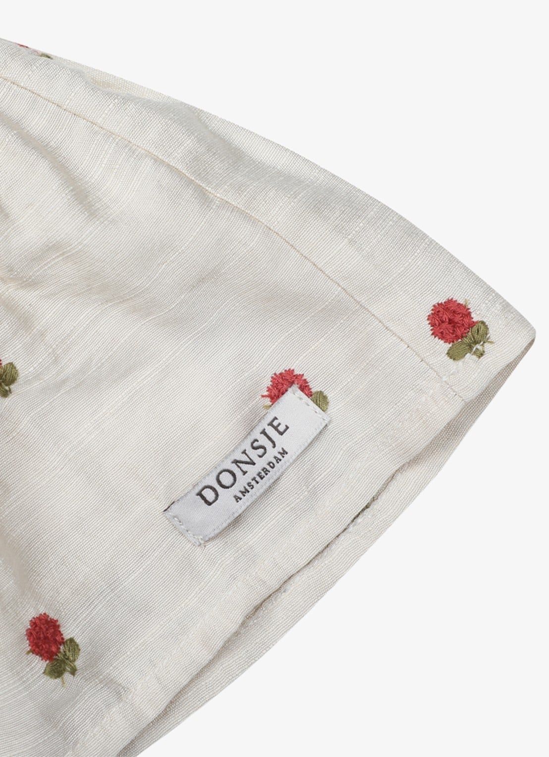 Donsje Amsterdam Lazie Red Roses rok met borduring - detail 4 zand