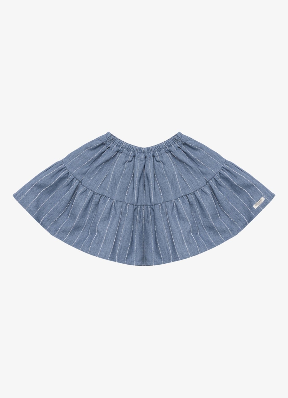 Donsje Amsterdam Lazie rok met streepprint - voorkant blauw