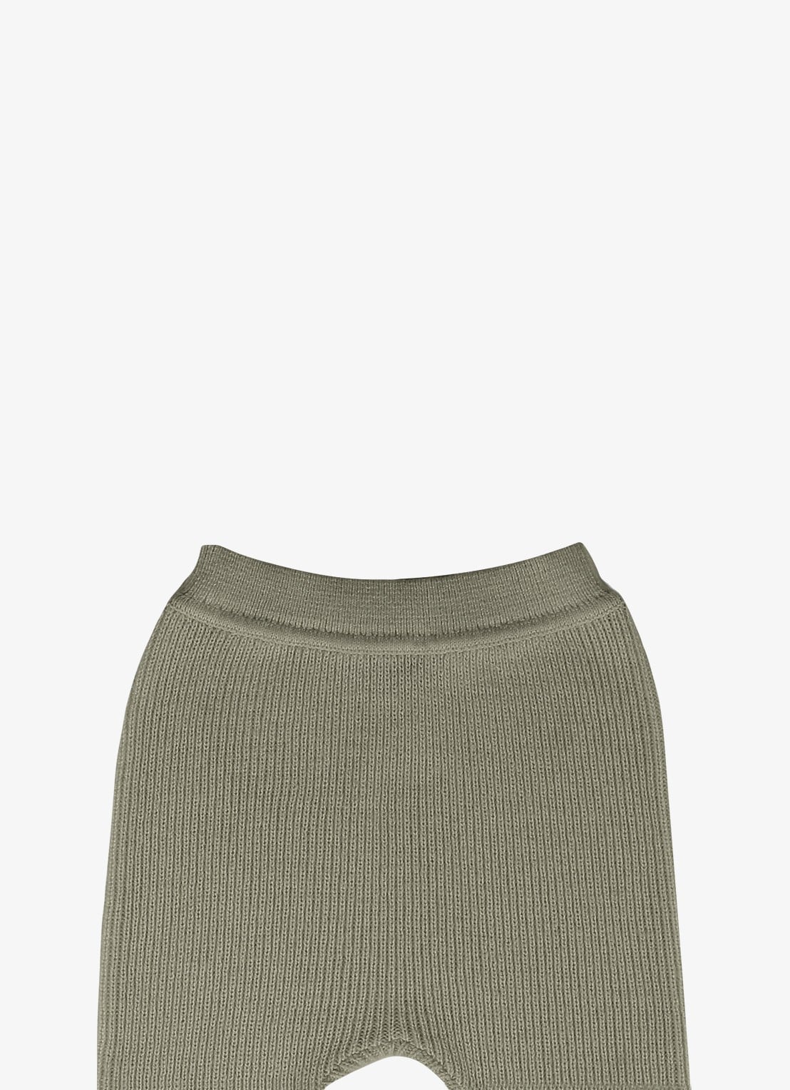 Donsje Amsterdam Lieke legging met ribstructuur - detail groen