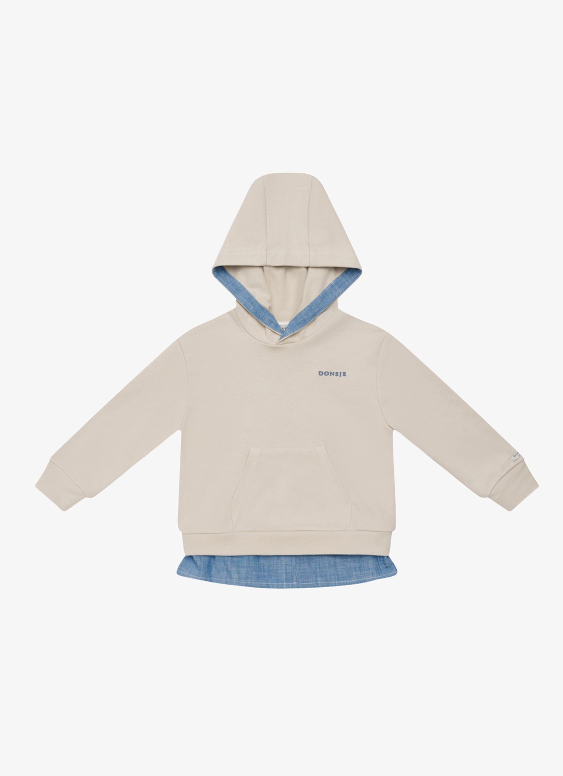 Donsje Amsterdam Lirian sweater van katoen - voorkant 2 beige