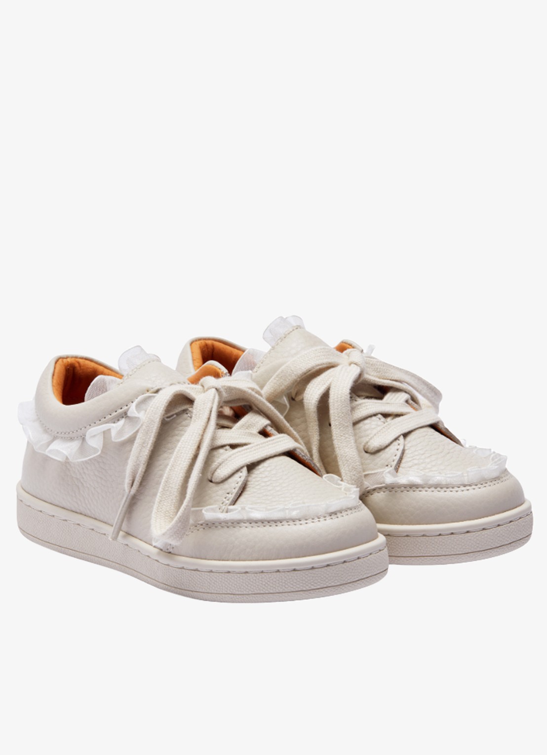 Donsje Amsterdam Lisel sneakers - voorkant 2 gebroken wit