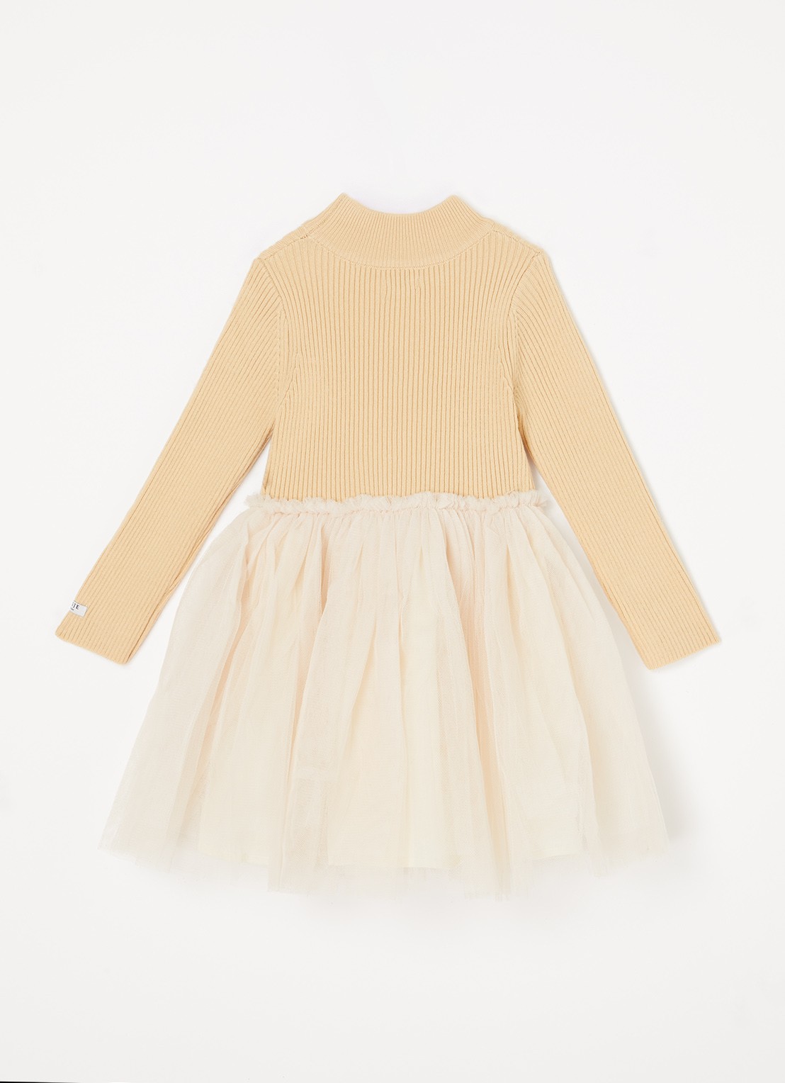 Donsje Amsterdam Lotus Dress - achterkant 3 donkerbeige