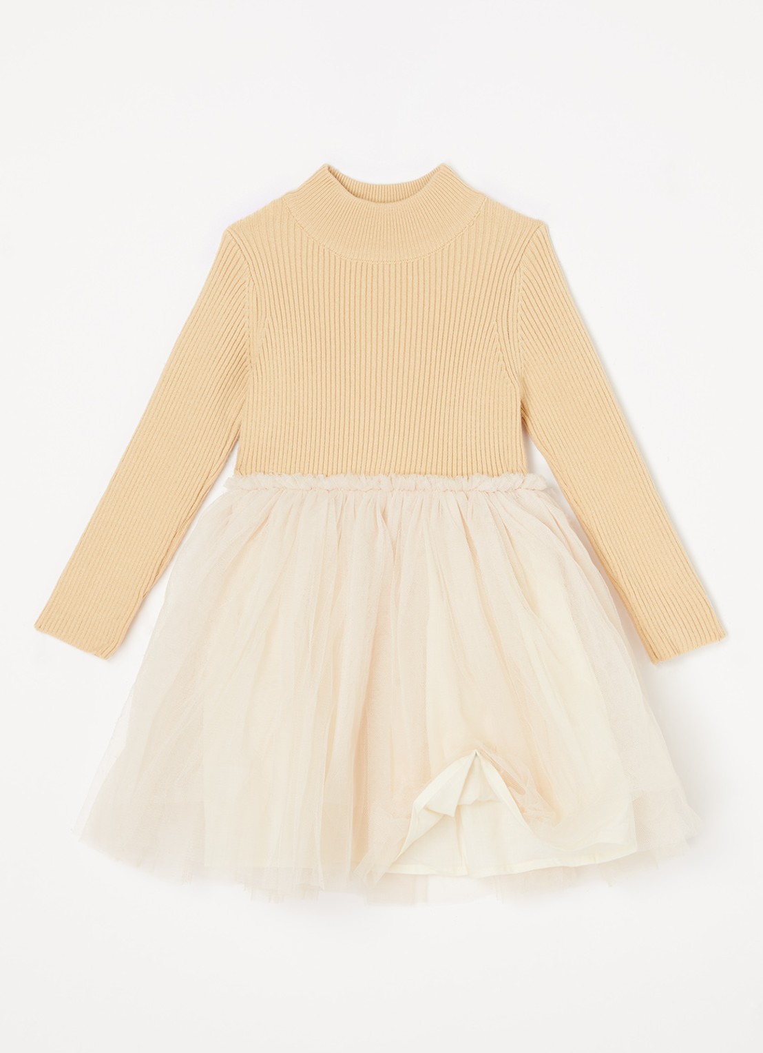 Donsje Amsterdam Lotus Dress - voorkant 2 donkerbeige