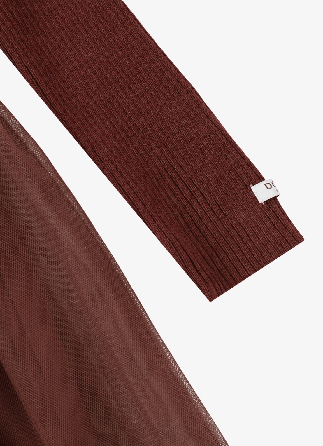 Donsje Amsterdam Lotus jurk met tule - detail 4 bruin