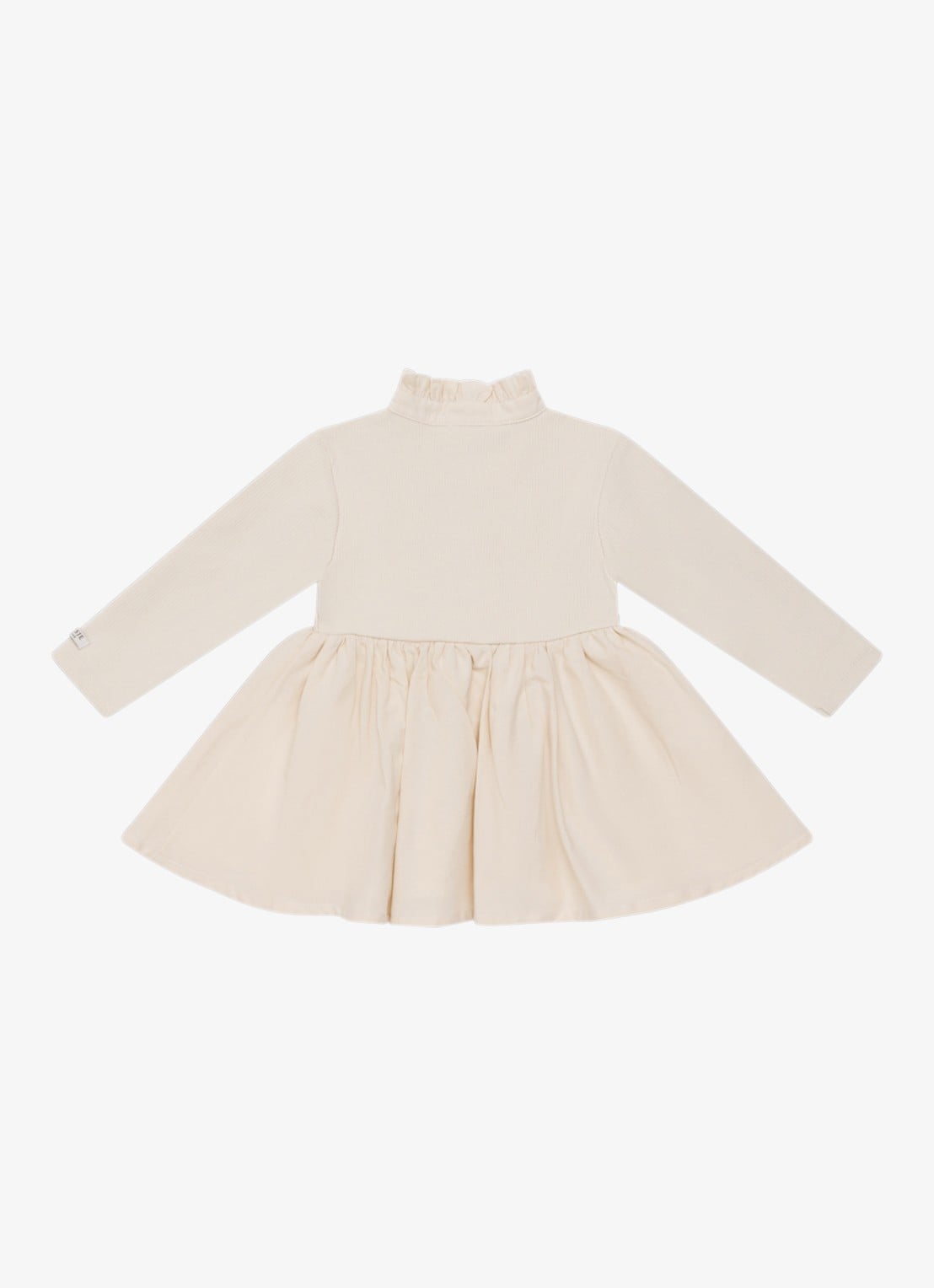 Donsje Amsterdam Louen tuniekjurk in katoenblend - achterkant beige
