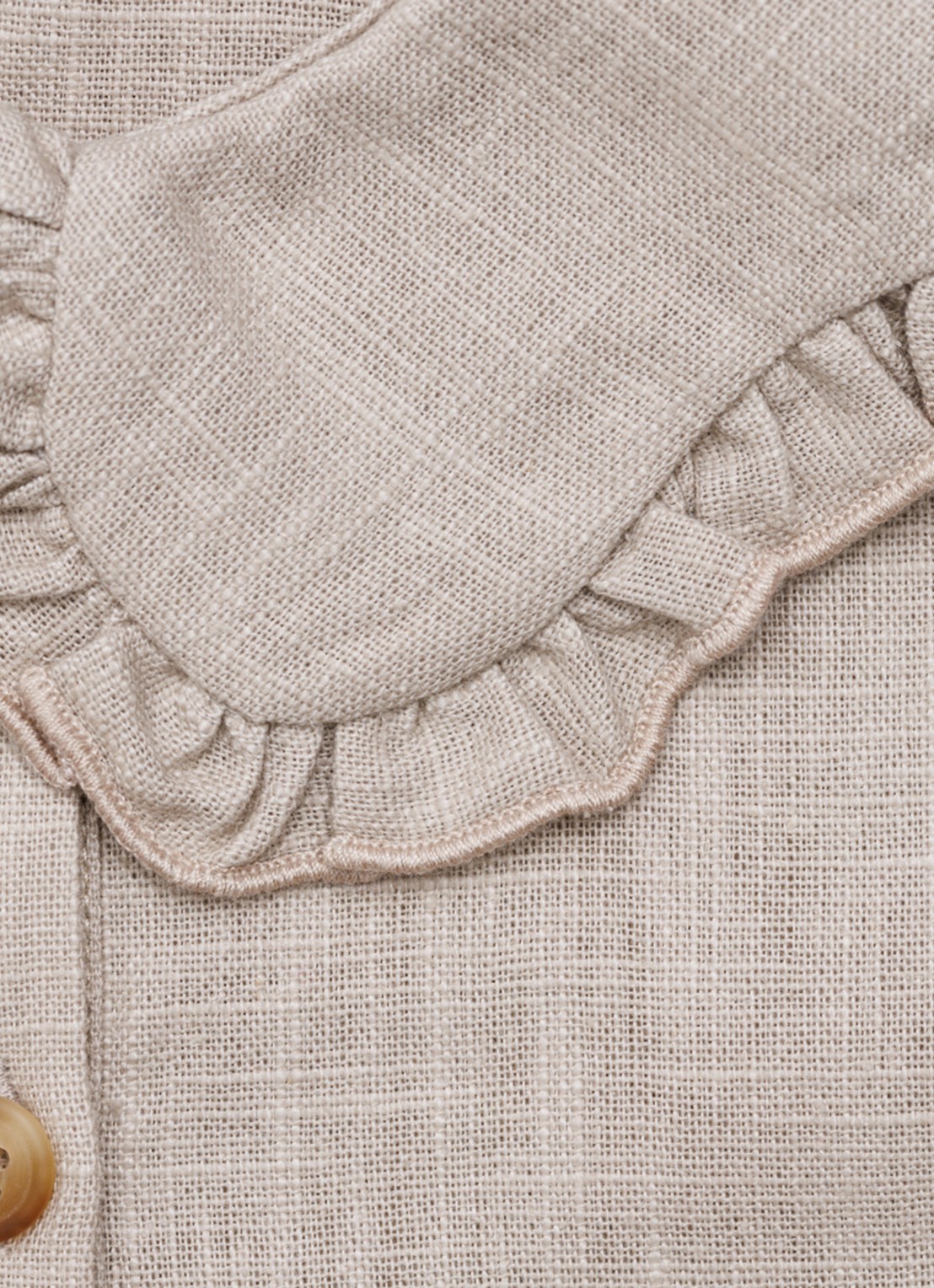 Donsje Amsterdam Luikje blouse in linnenblend - detail 4 taupe