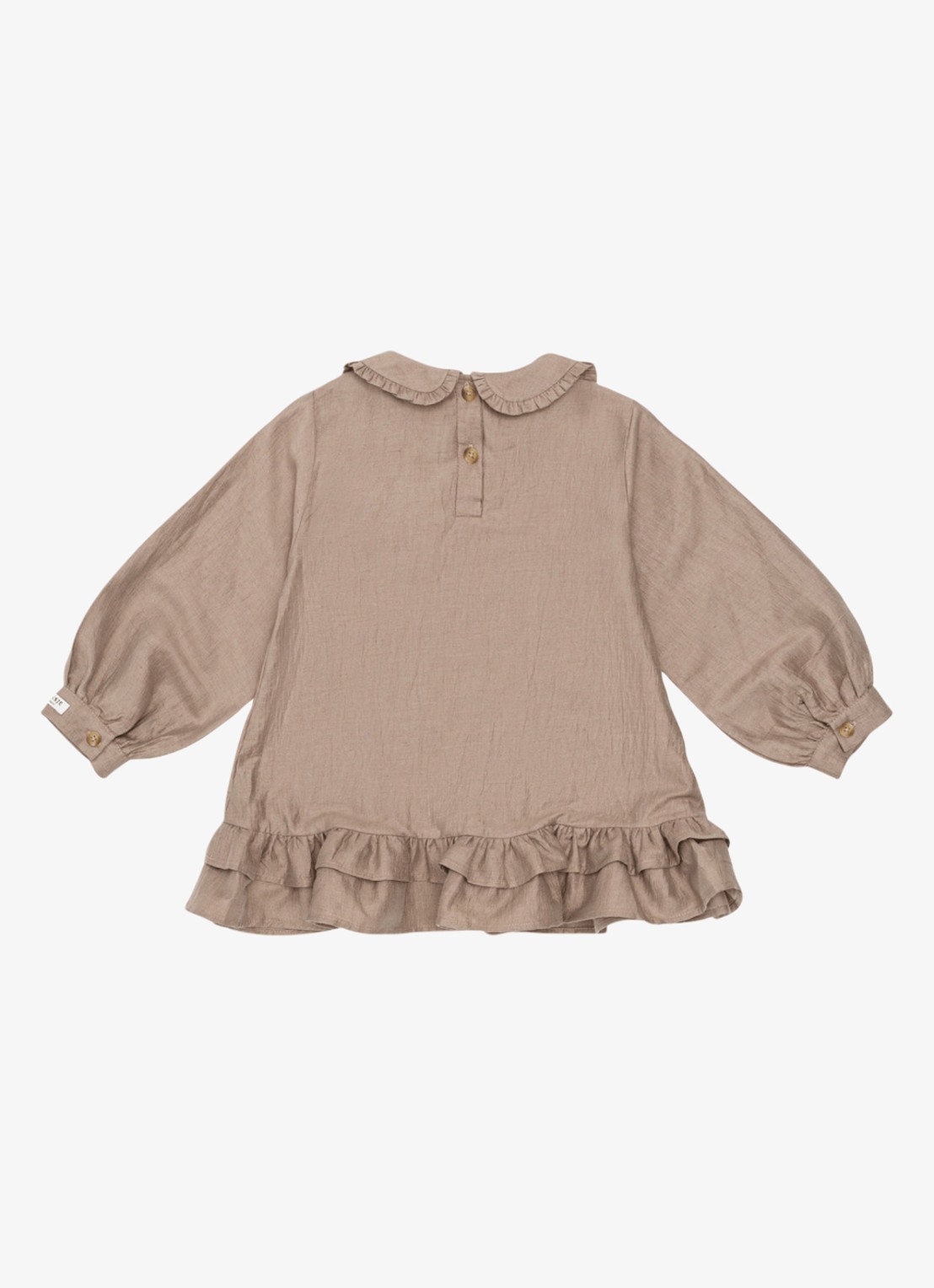 Donsje Amsterdam Luus Dress - achterkant 3 donkerbeige