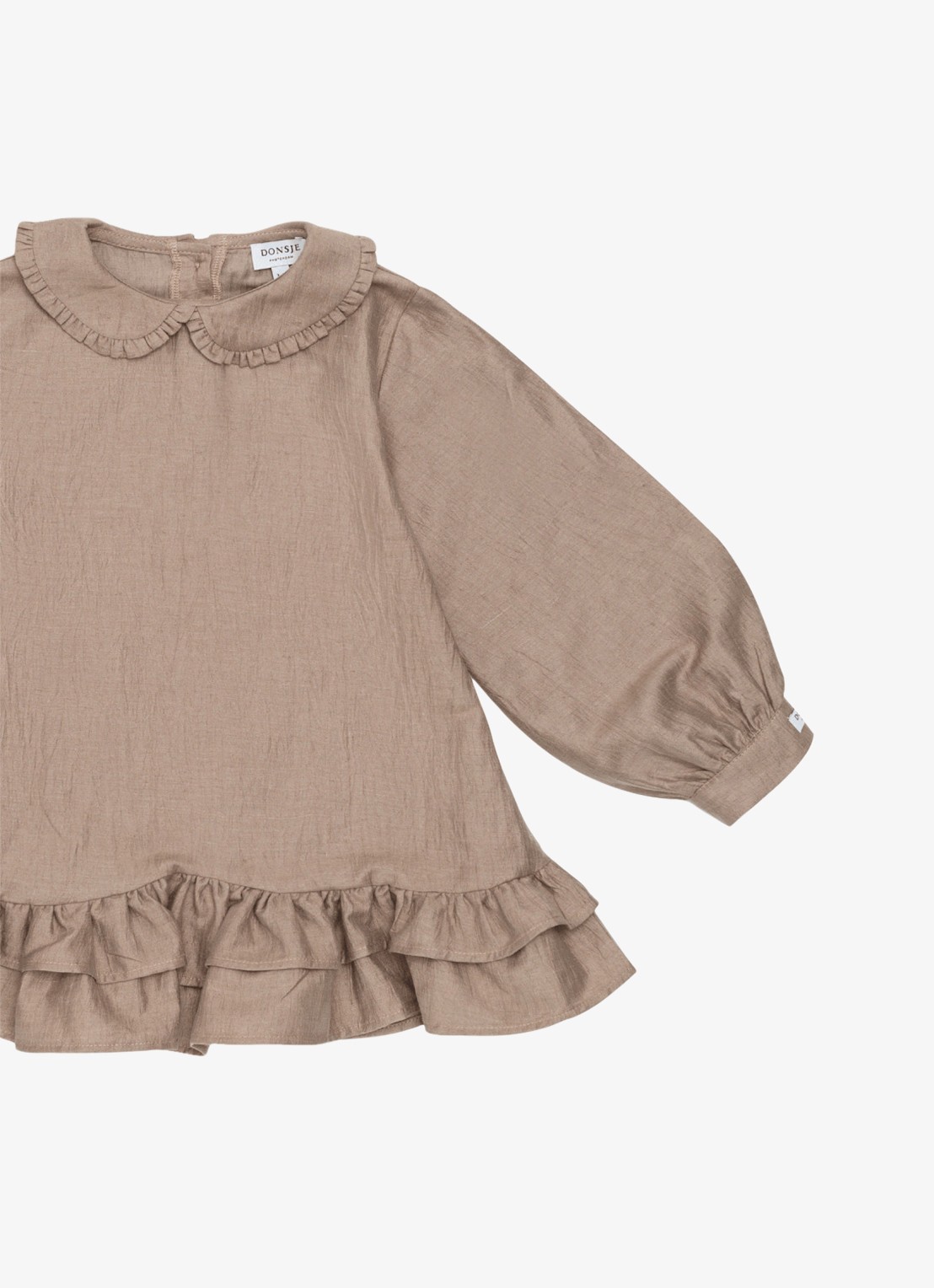 Donsje Amsterdam Luus Dress - detail donkerbeige