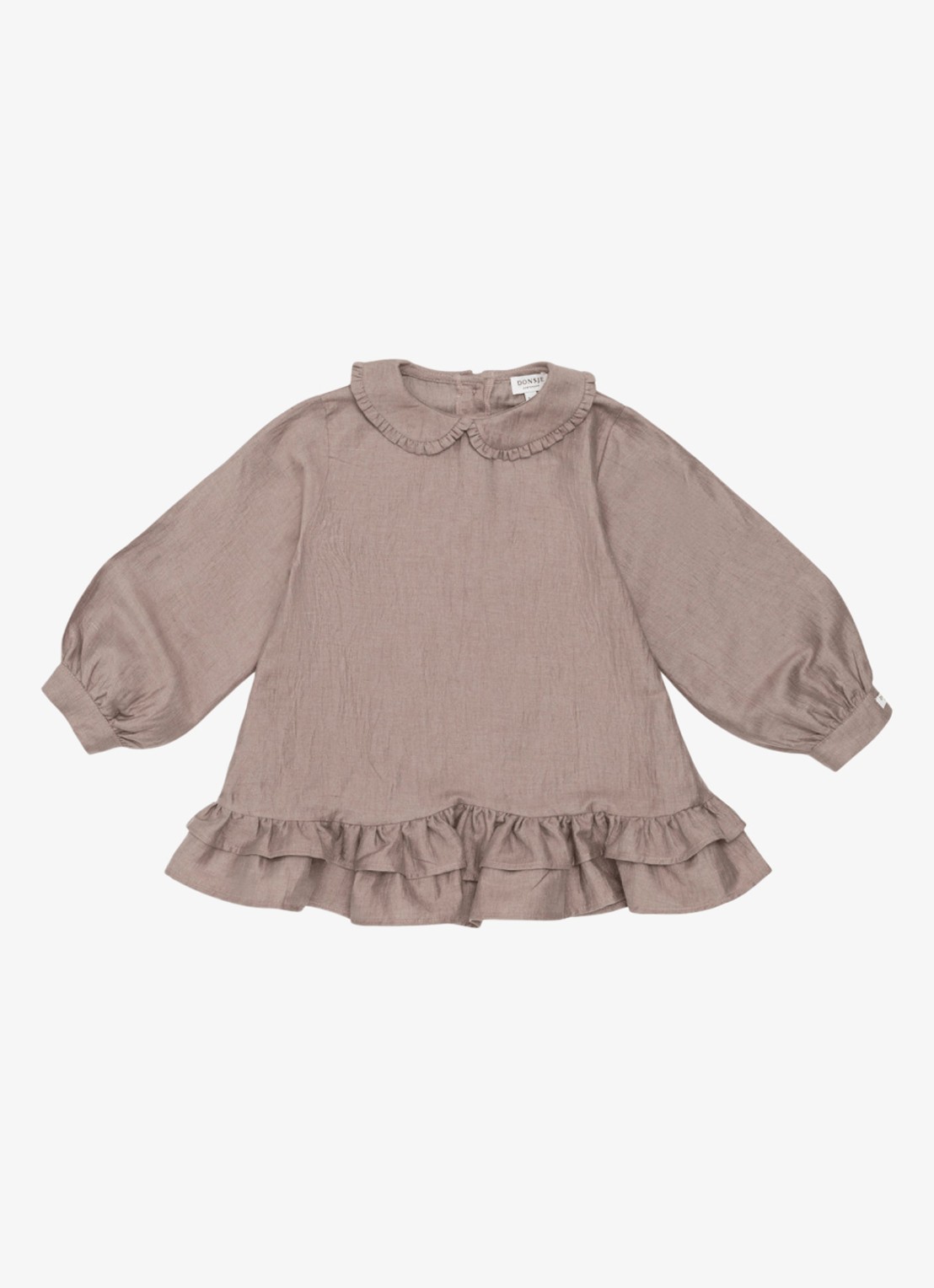Donsje Amsterdam Luus Dress - voorkant 5 donkerbeige