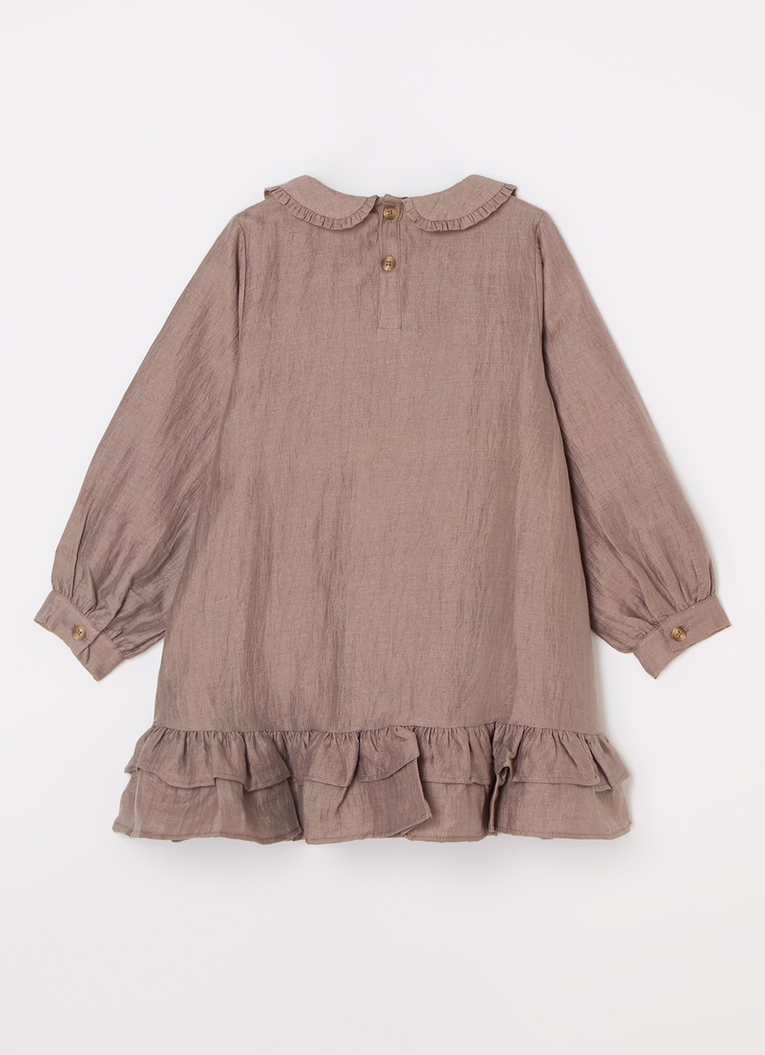 Donsje Amsterdam Luus Dress - achterkant 4 donkerbeige