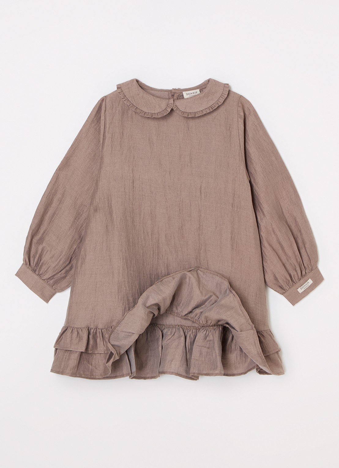 Donsje Amsterdam Luus Dress - detail 2 donkerbeige