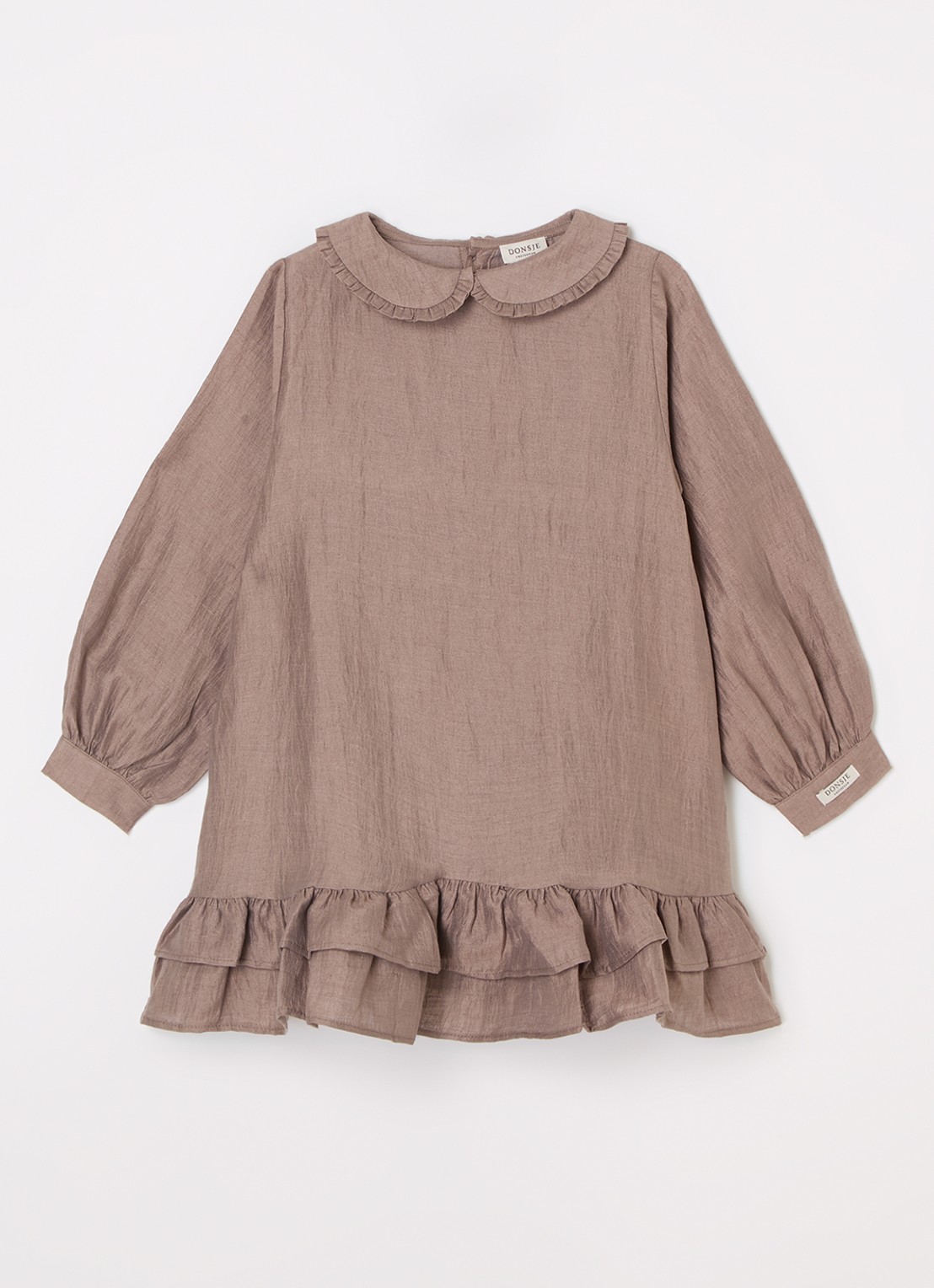 Donsje Amsterdam Luus Dress - voorkant 7 donkerbeige