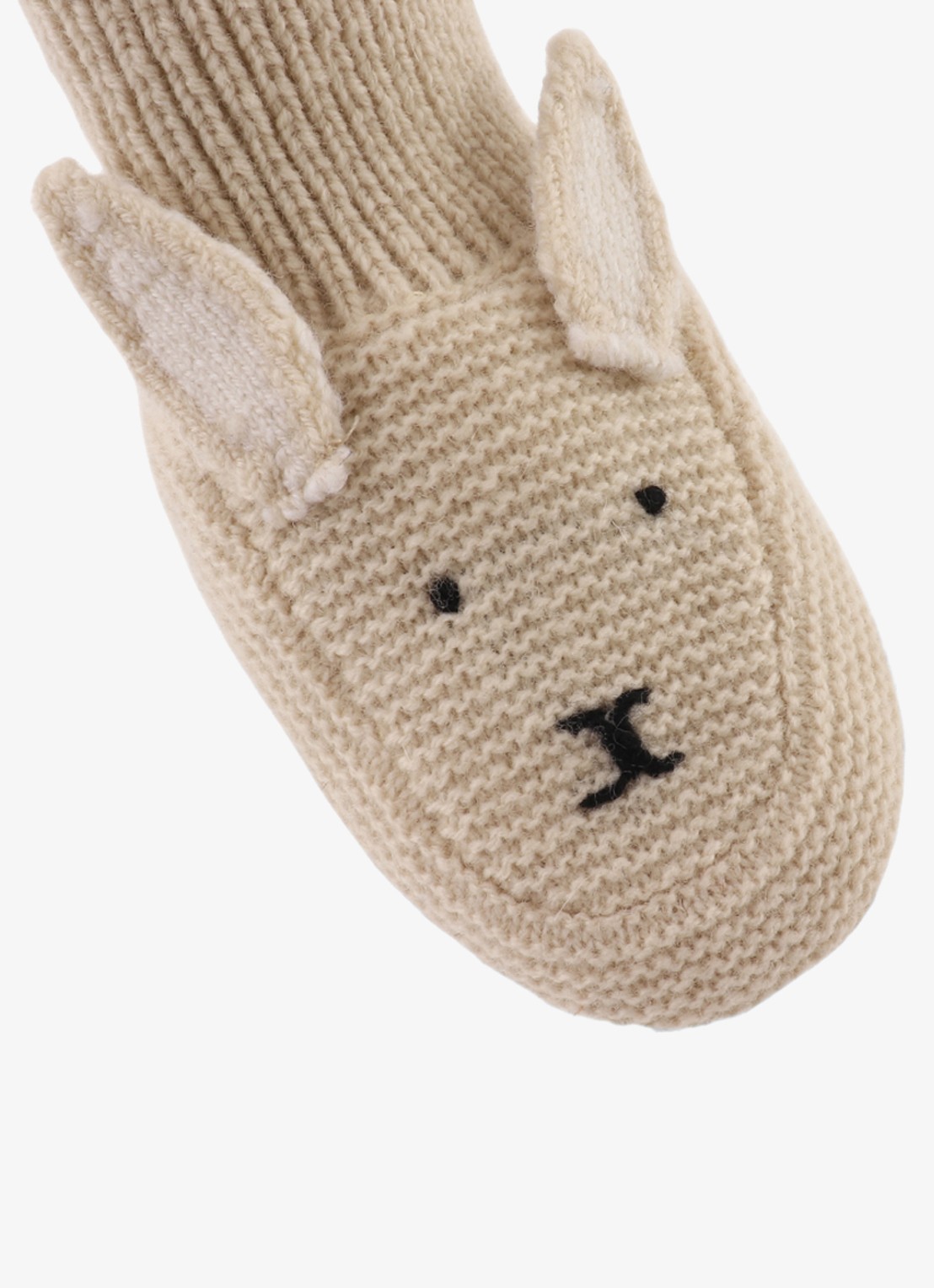 Donsje Amsterdam Maicer Bunny babyslofje van merino wol - detail 6 beige