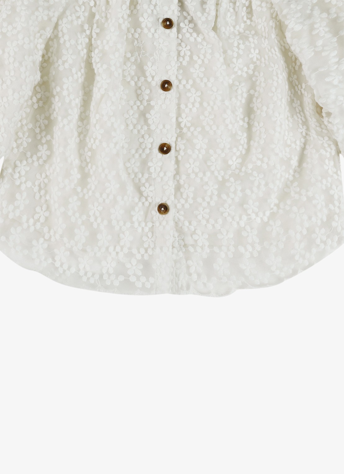 Donsje Amsterdam Mailien blouse met bloemborduring - detail 6 wit