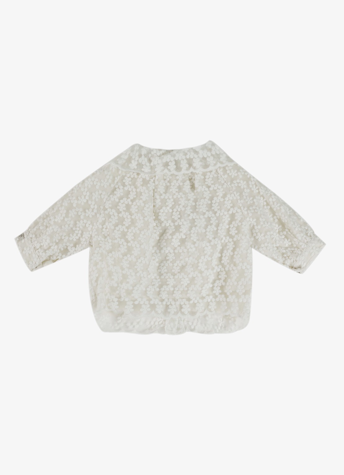 Donsje Amsterdam Mailien blouse met bloemborduring - achterkant 10 wit