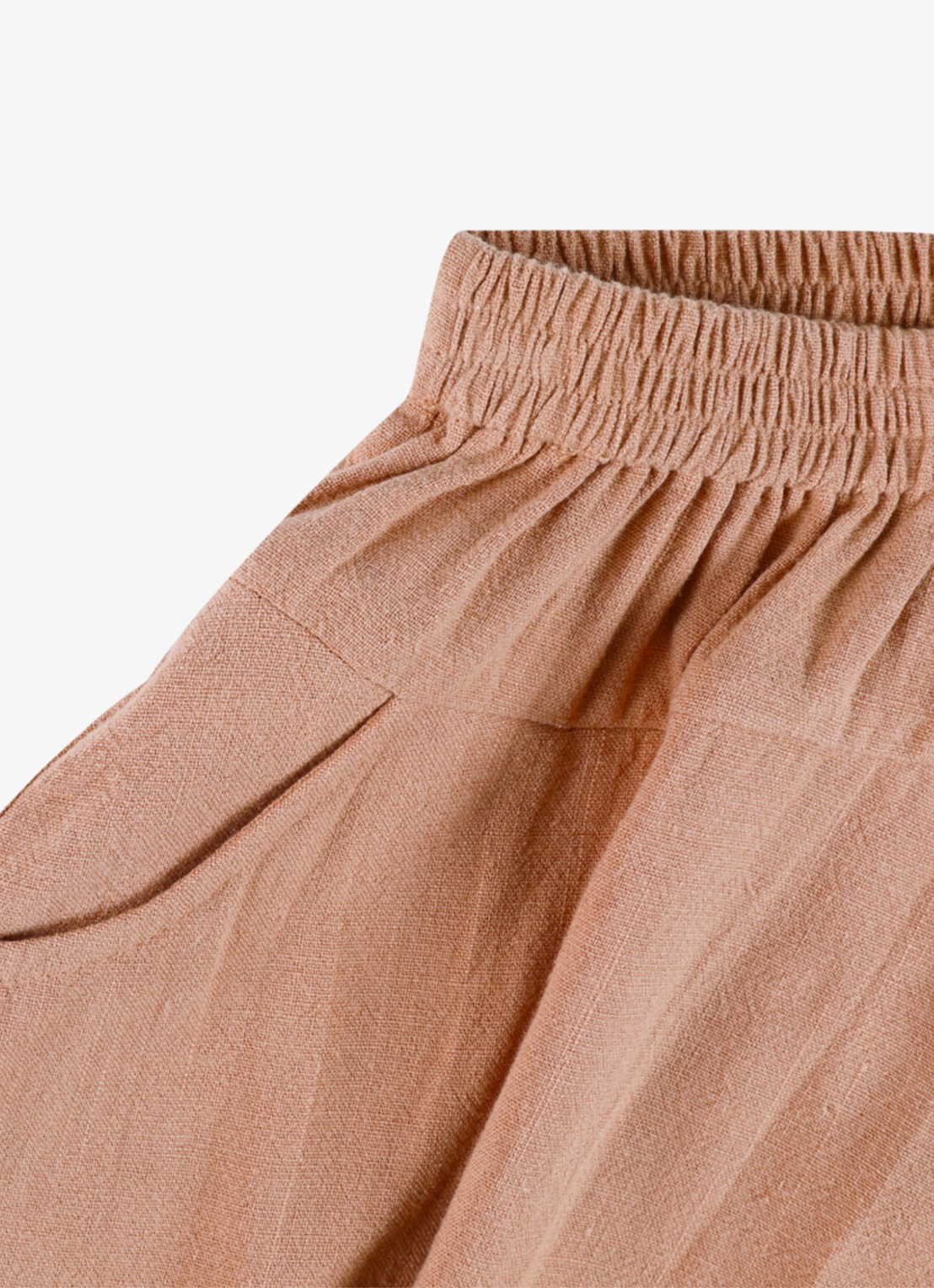 Donsje Amsterdam Mazena wide fit korte broek - detail 3 lichtbruin