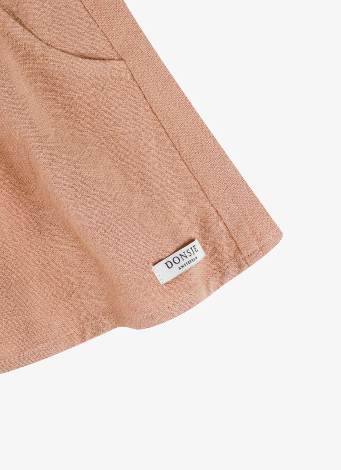 Donsje Amsterdam Mazena wide fit korte broek - detail 4 lichtbruin
