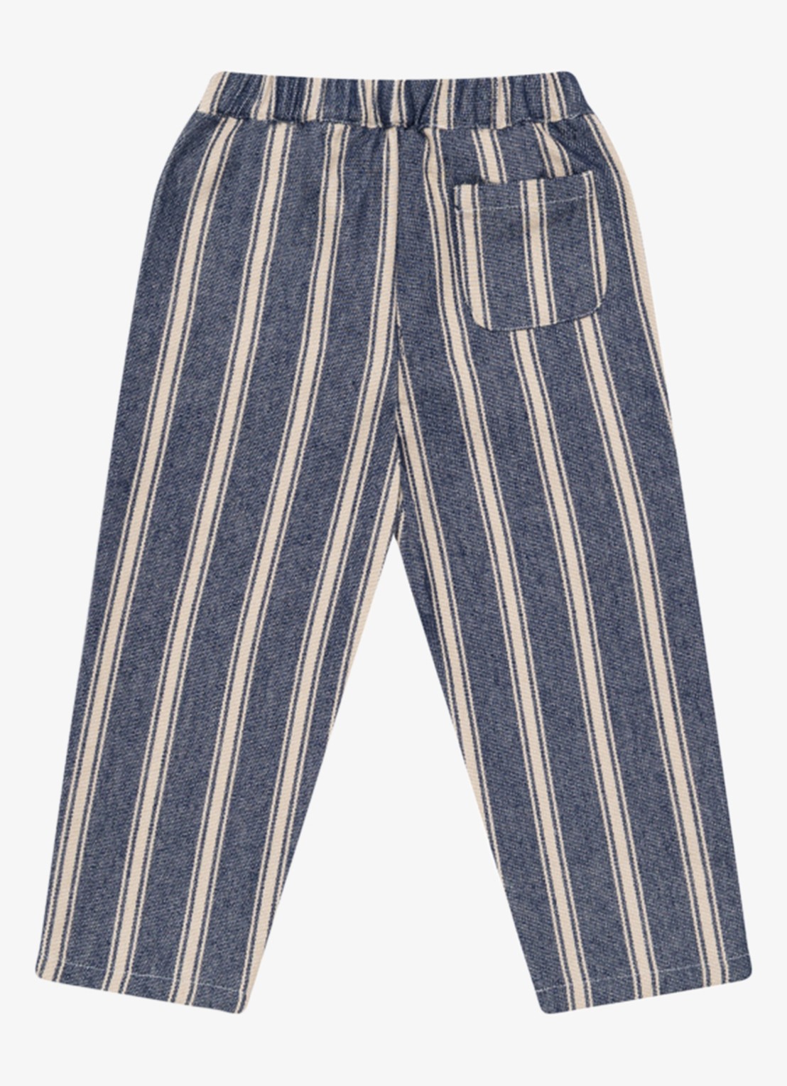 Donsje Amsterdam Menno broek met streepprint - achterkant 4 blauw