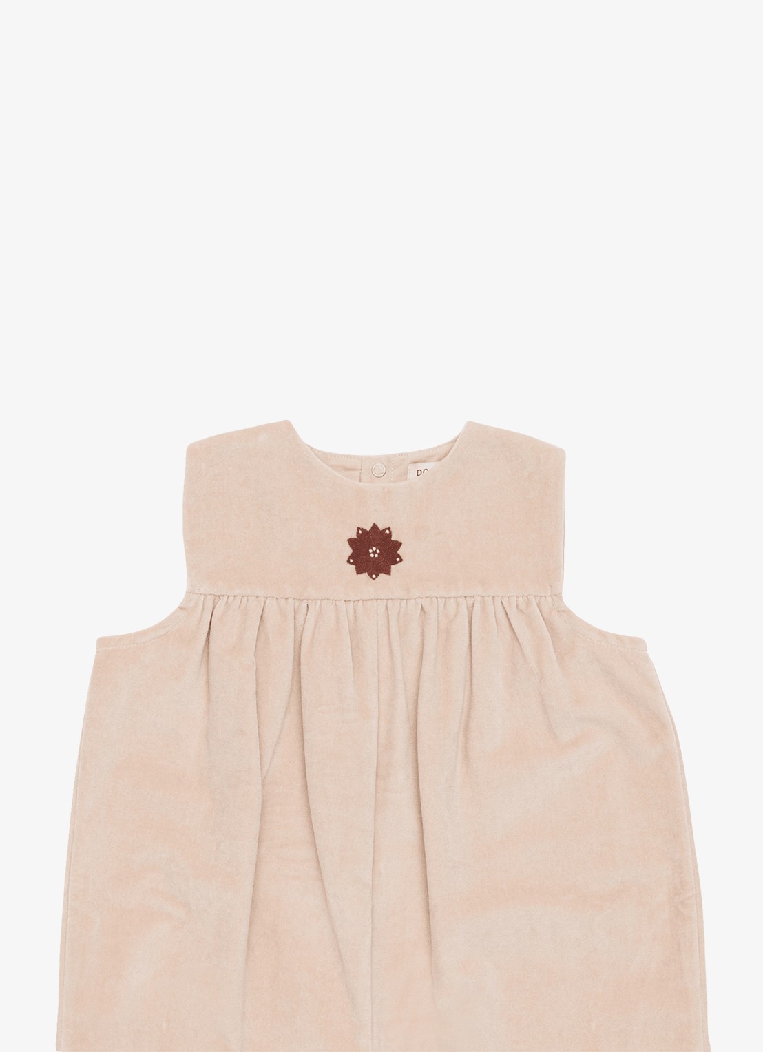 Donsje Amsterdam Mickie jumpsuit met borduring - detail roze
