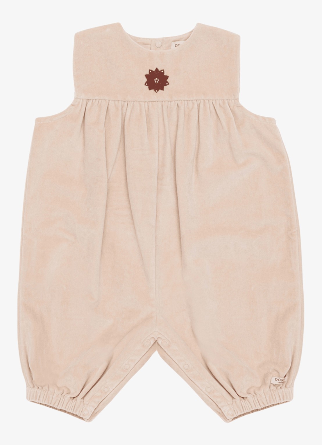 Donsje Amsterdam Mickie jumpsuit met borduring - voorkant 4 roze