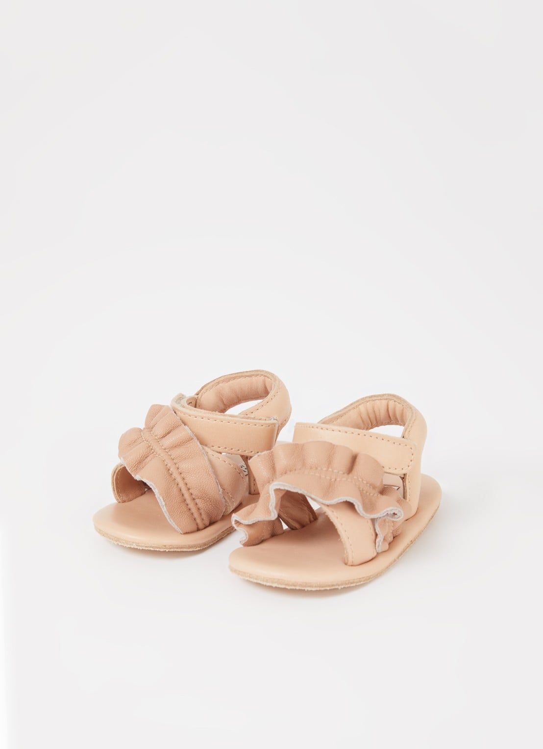 Donsje Amsterdam Miene sandalen van leer - voorkant 4 abrikoos