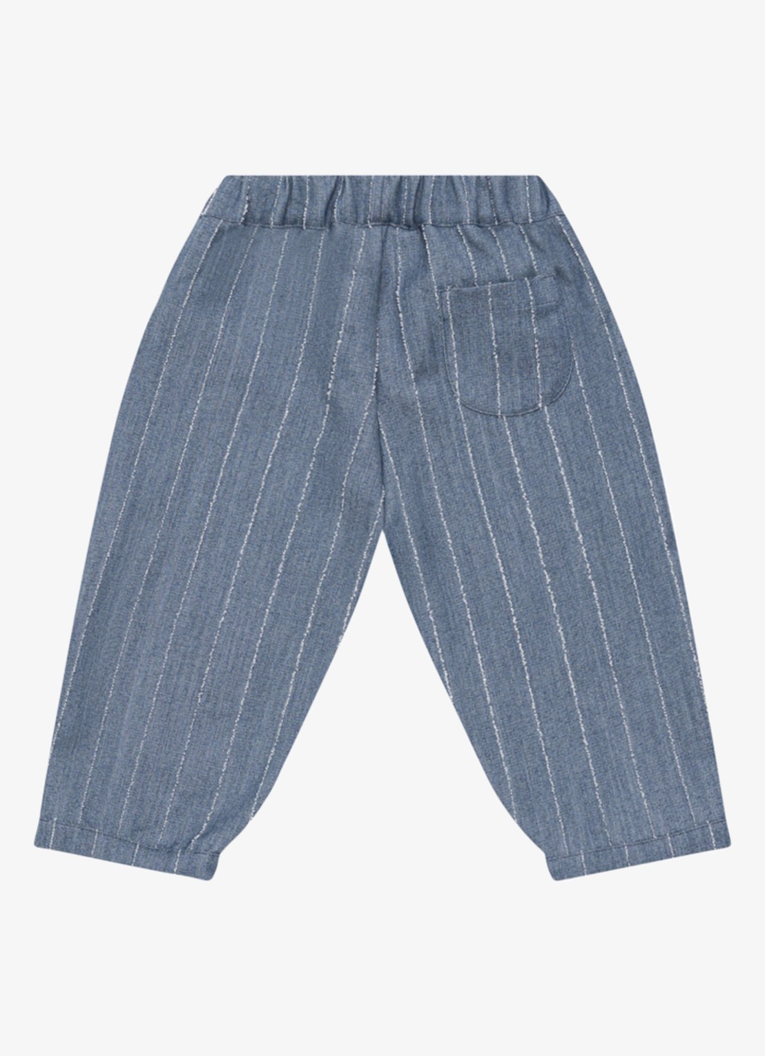 Donsje Amsterdam Mink broek met streepprint - achterkant lichtblauw