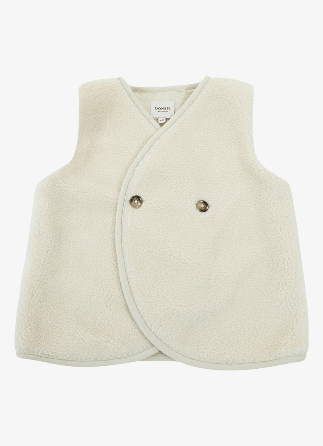 Donsje Amsterdam Monty Gilet - voorkant gebroken wit