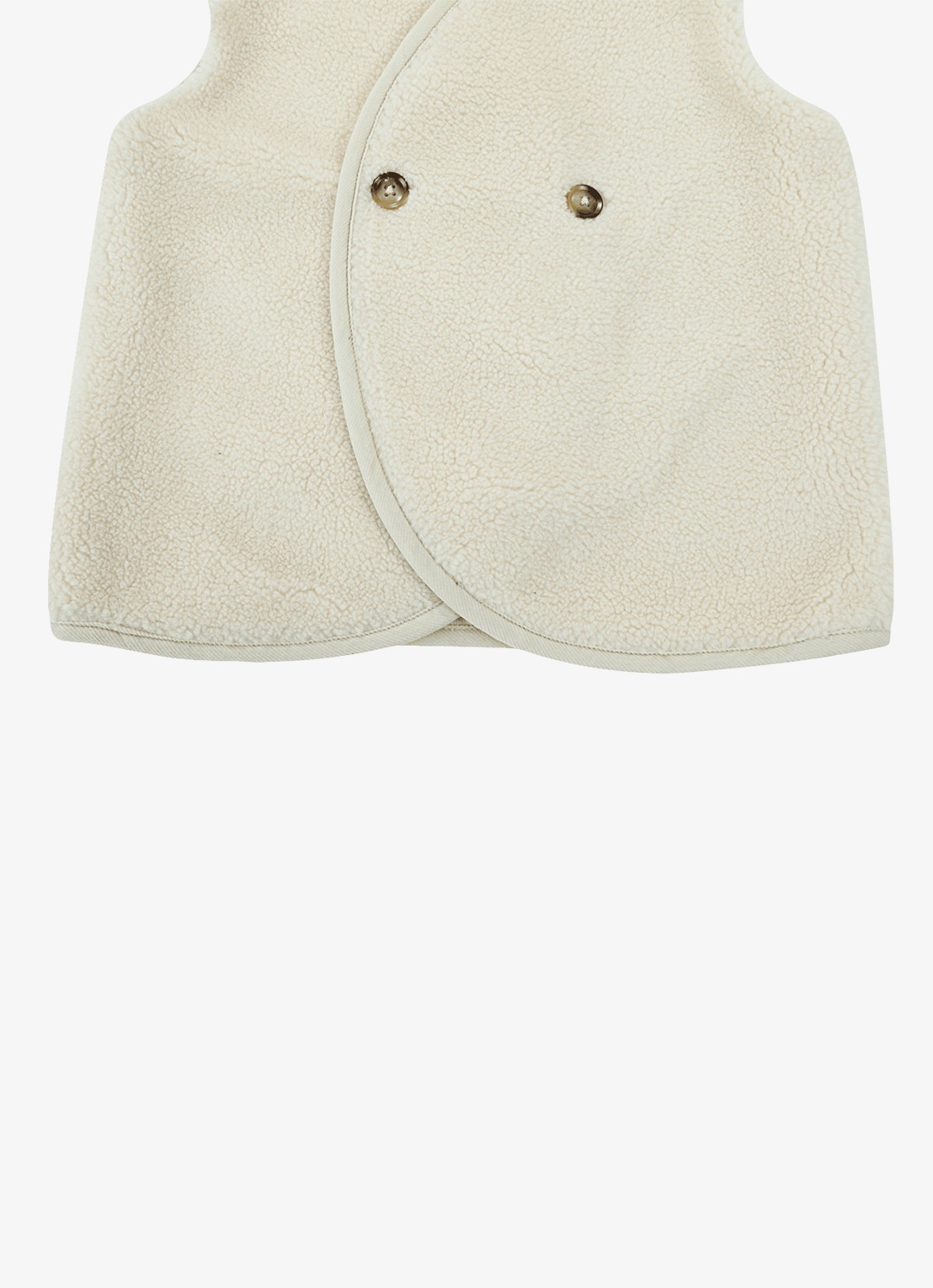 Donsje Amsterdam Monty Gilet - detail 7 gebroken wit