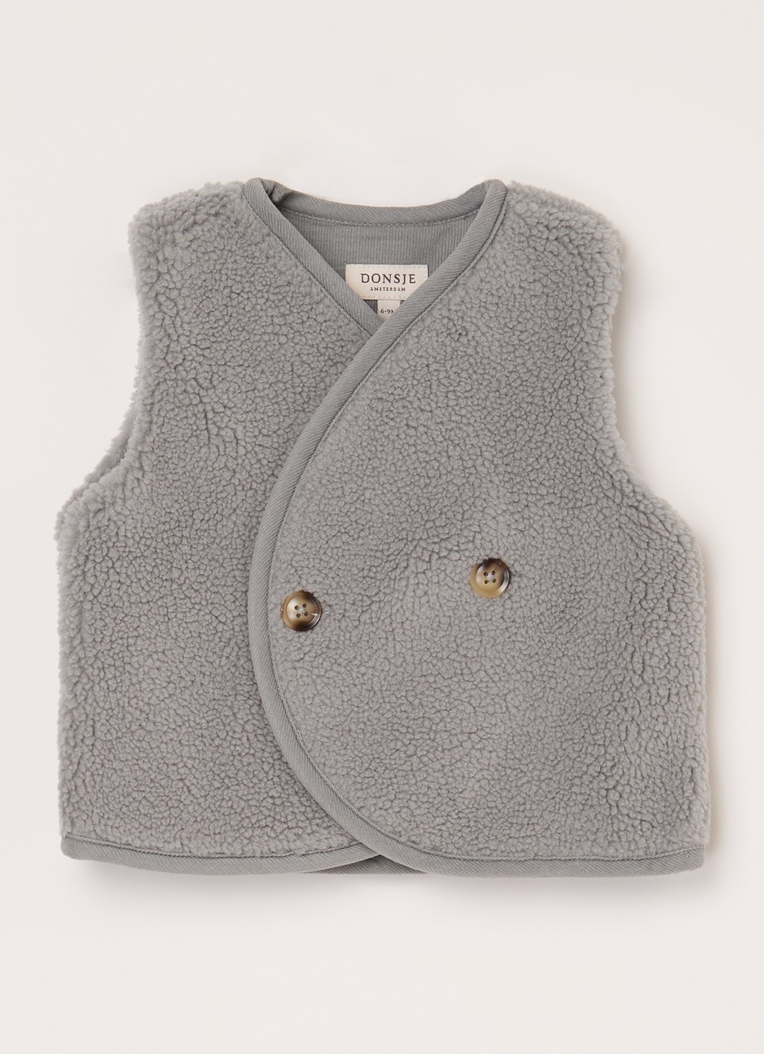 Donsje Amsterdam Monty Gilet - voorkant 2 grijs