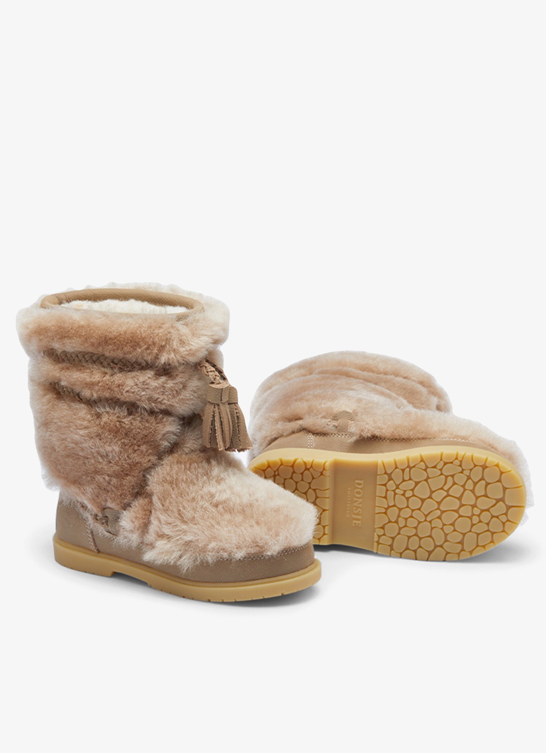 Donsje Amsterdam Myril boots met bont - detail 4 bruin