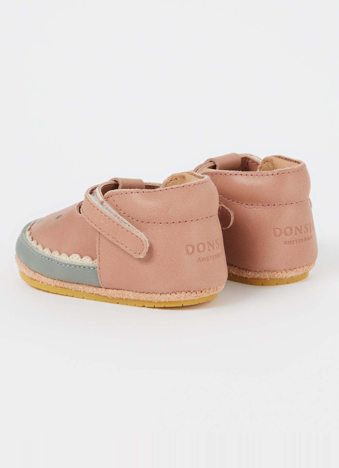 Donsje Amsterdam Nanoe Watermelon babyschoentje van leer - achterkant 2 oudroze
