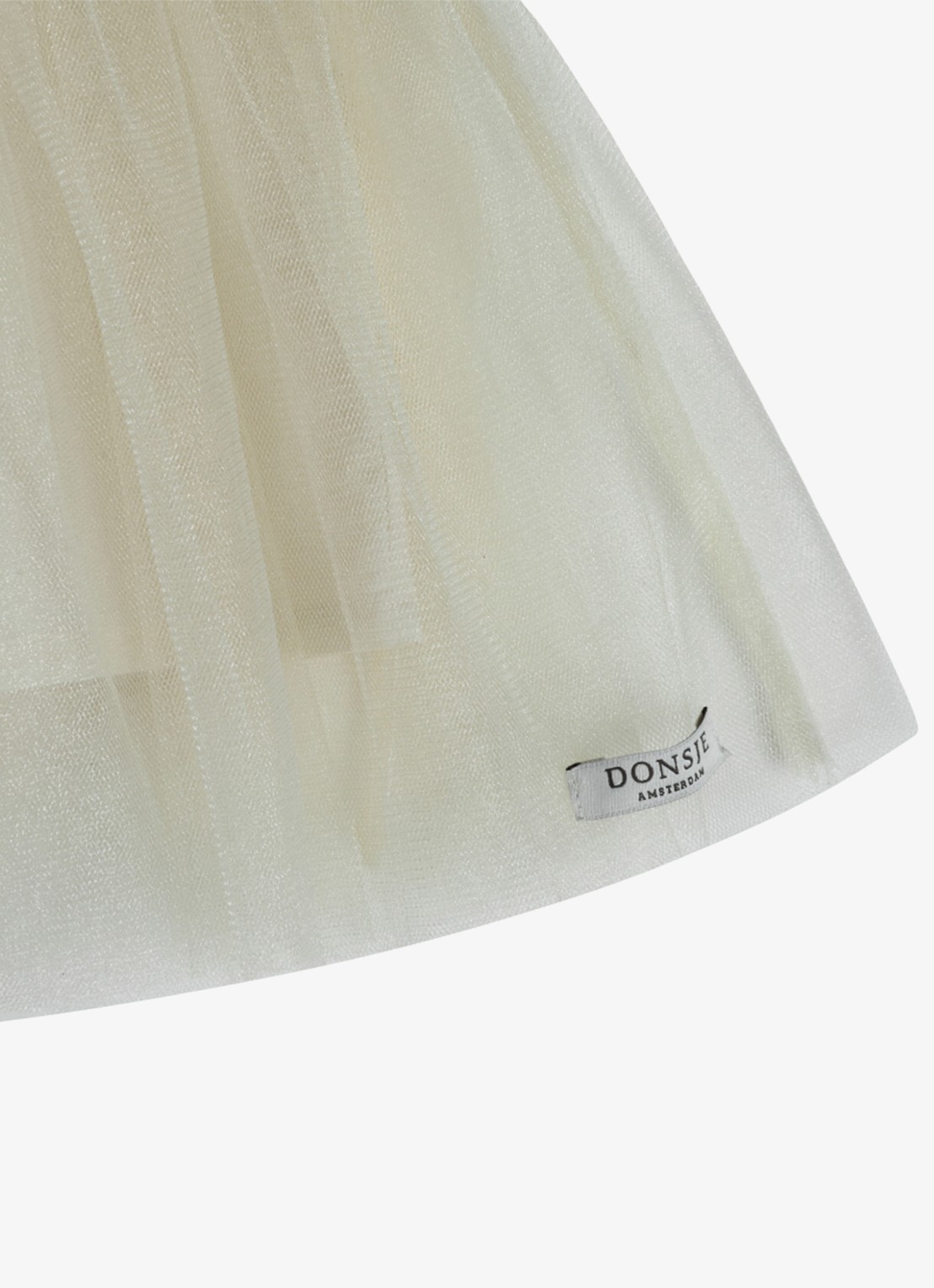 Donsje Amsterdam Negina jurk met tule - detail 3 naturel