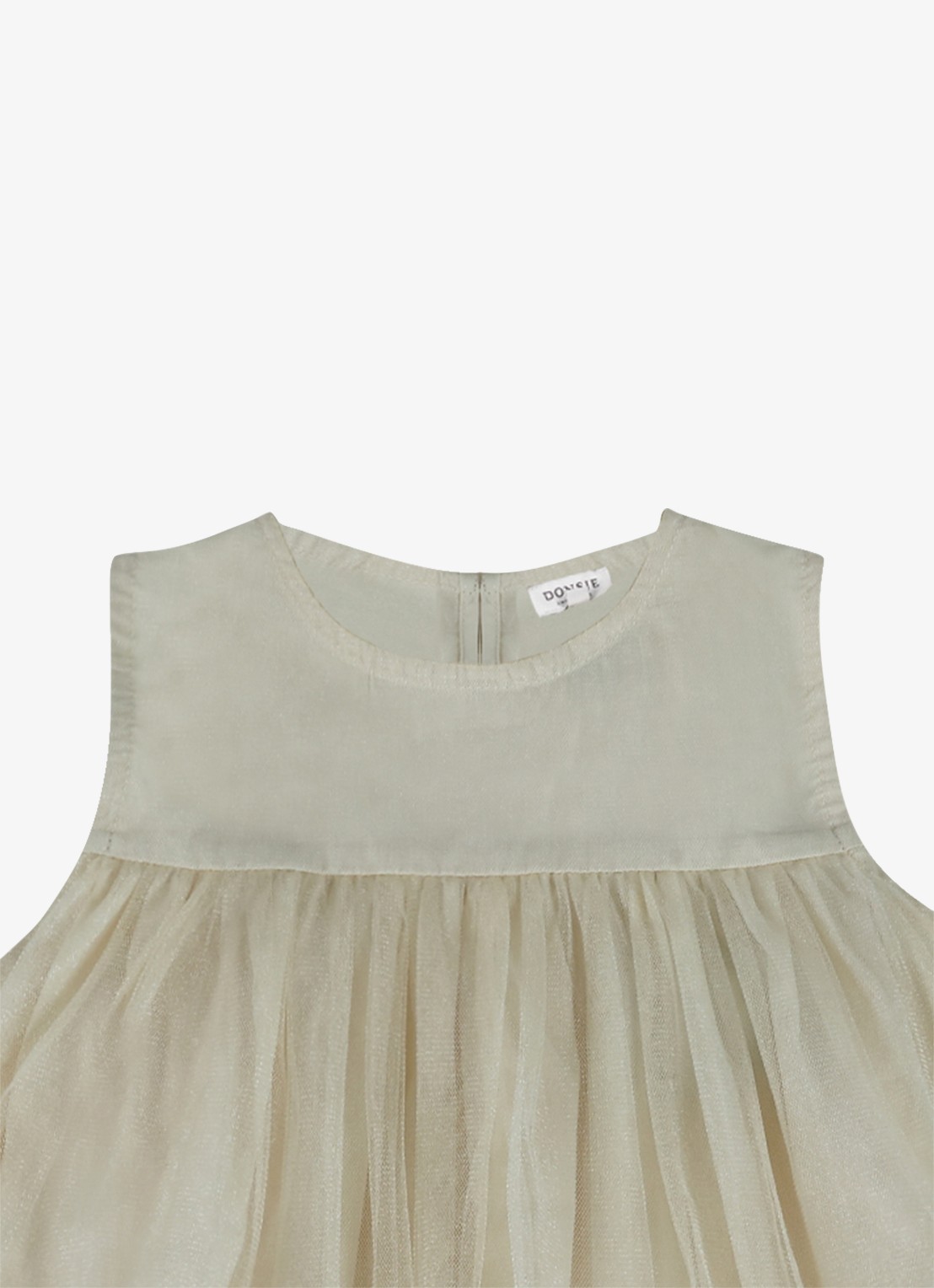 Donsje Amsterdam Negina mini jurk met tule - detail 2 naturel