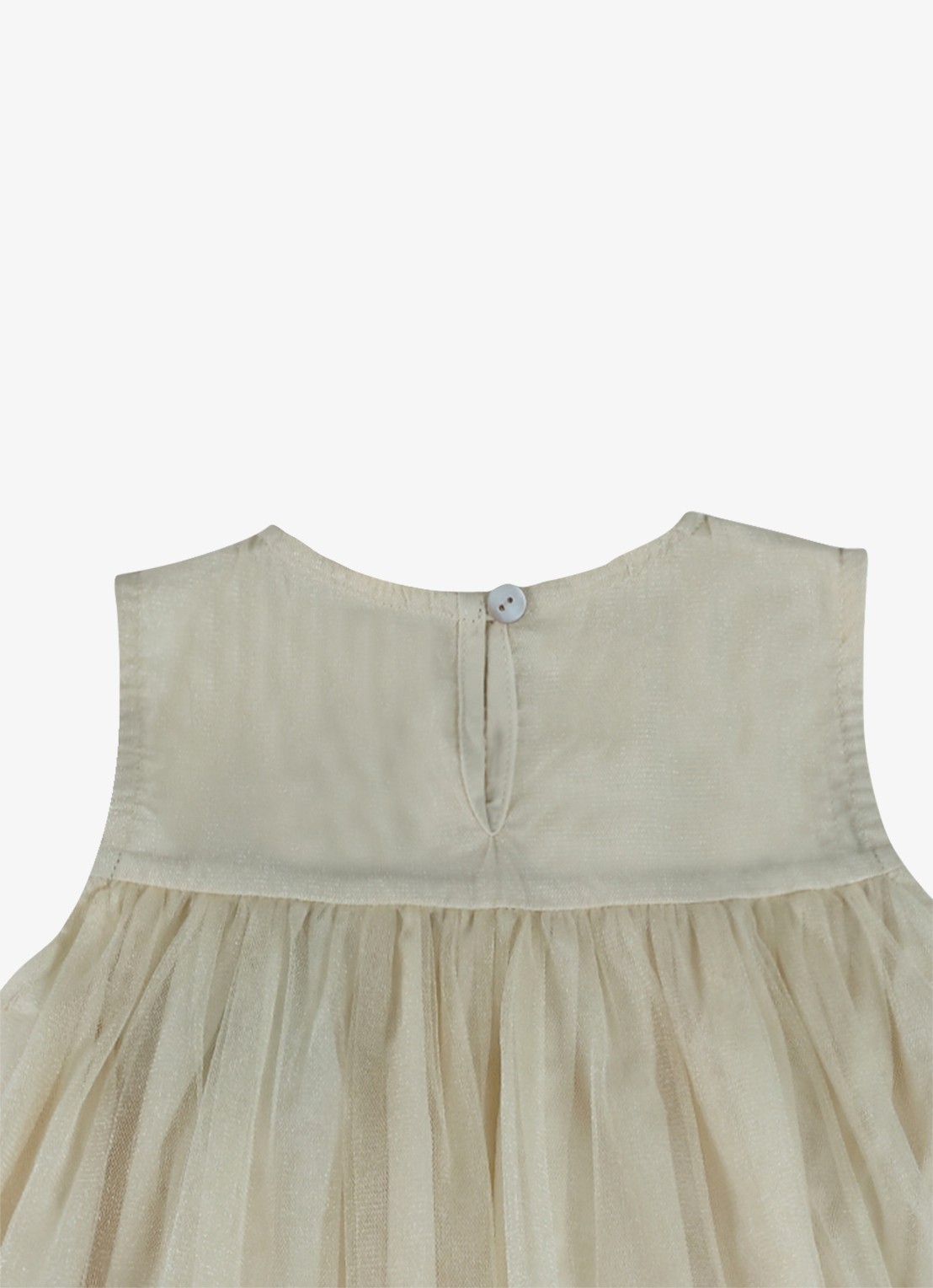 Donsje Amsterdam Negina mini jurk met tule - detail 3 naturel