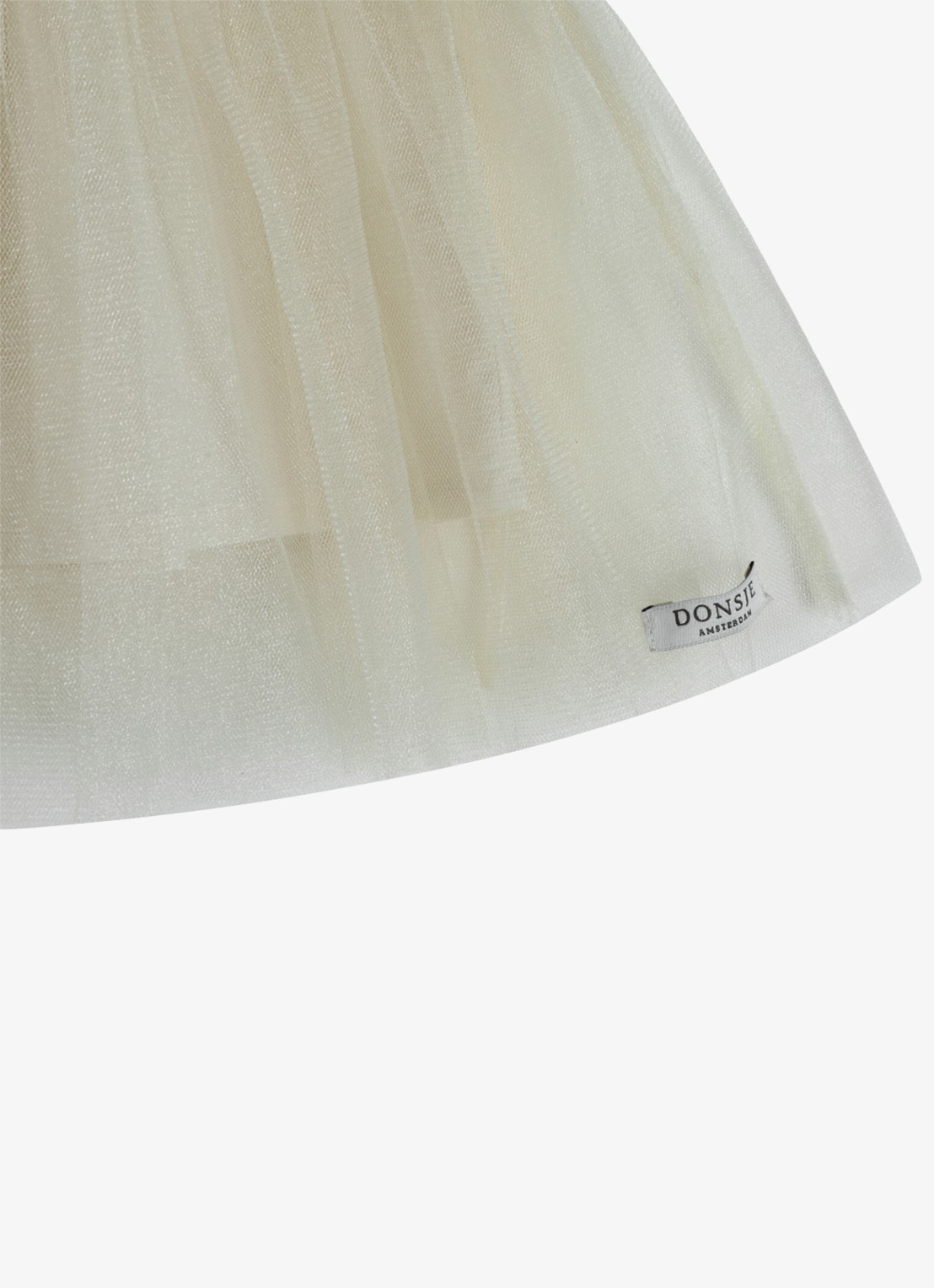 Donsje Amsterdam Negina mini jurk met tule - detail 4 naturel