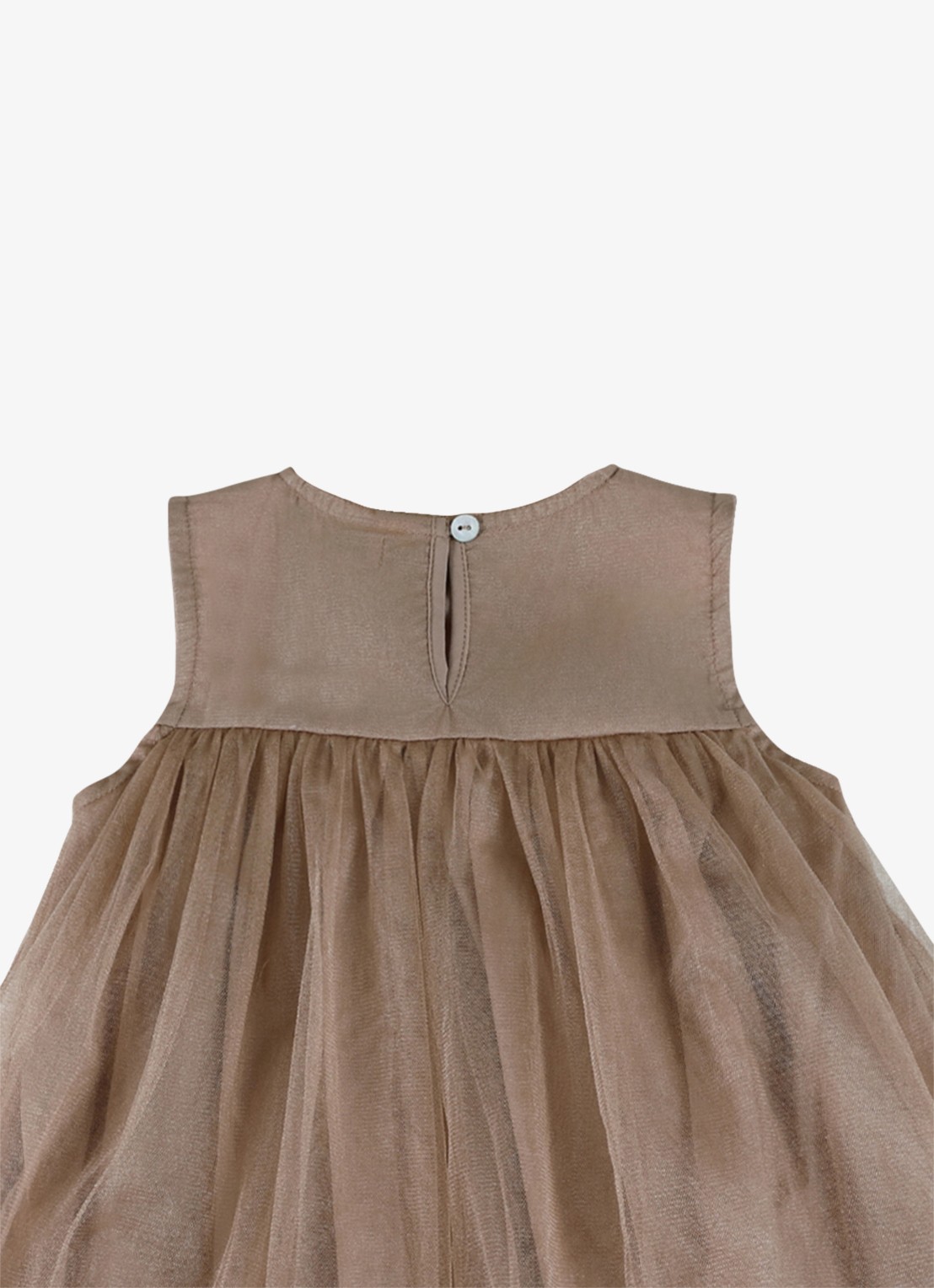 Donsje Amsterdam Negina mini jurk met tule - detail 3 beige