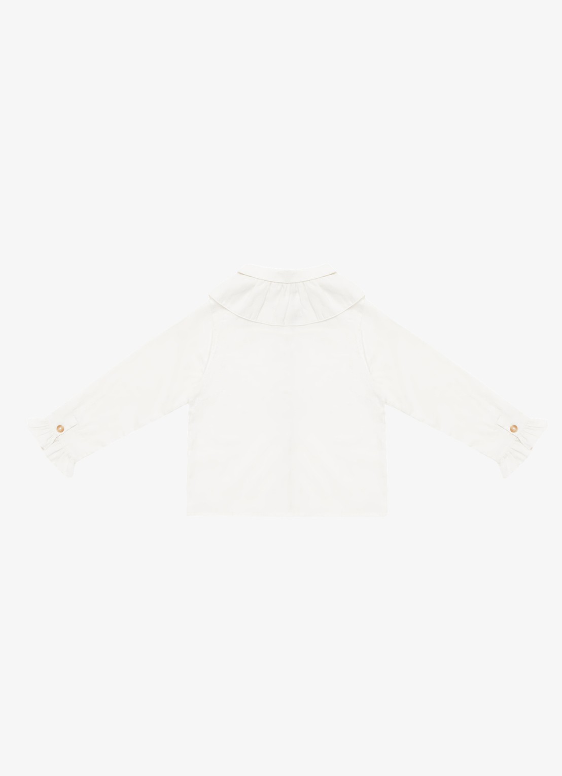 Donsje Amsterdam Nien blouse met volant - achterkant 4 gebroken wit