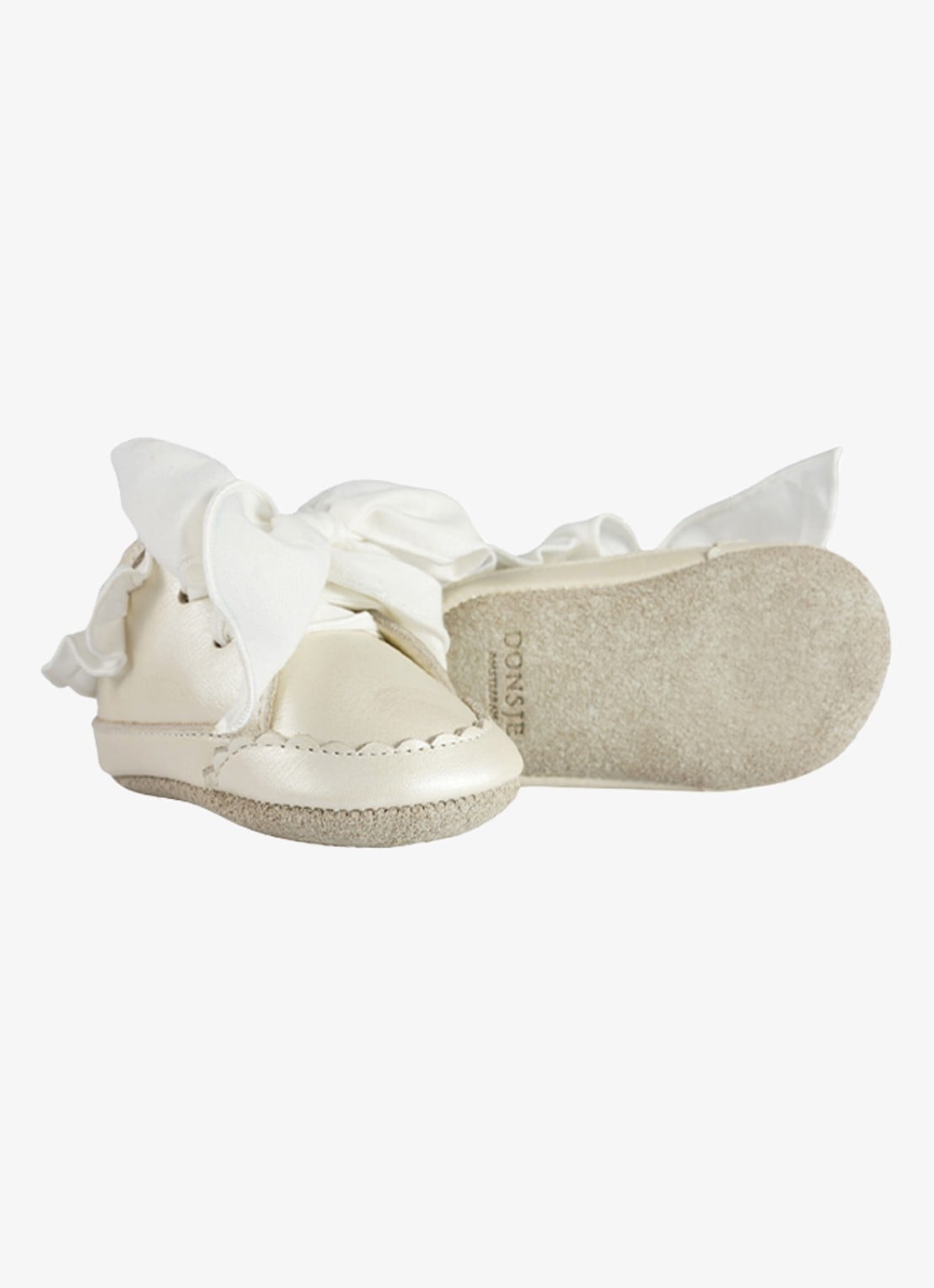 Donsje Amsterdam Nienelien babyschoentje van leer - detail 6 gebroken wit