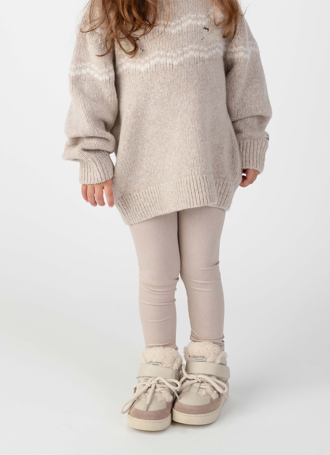Donsje Amsterdam Nienja legging met logo - voorkant 4 lichtroze